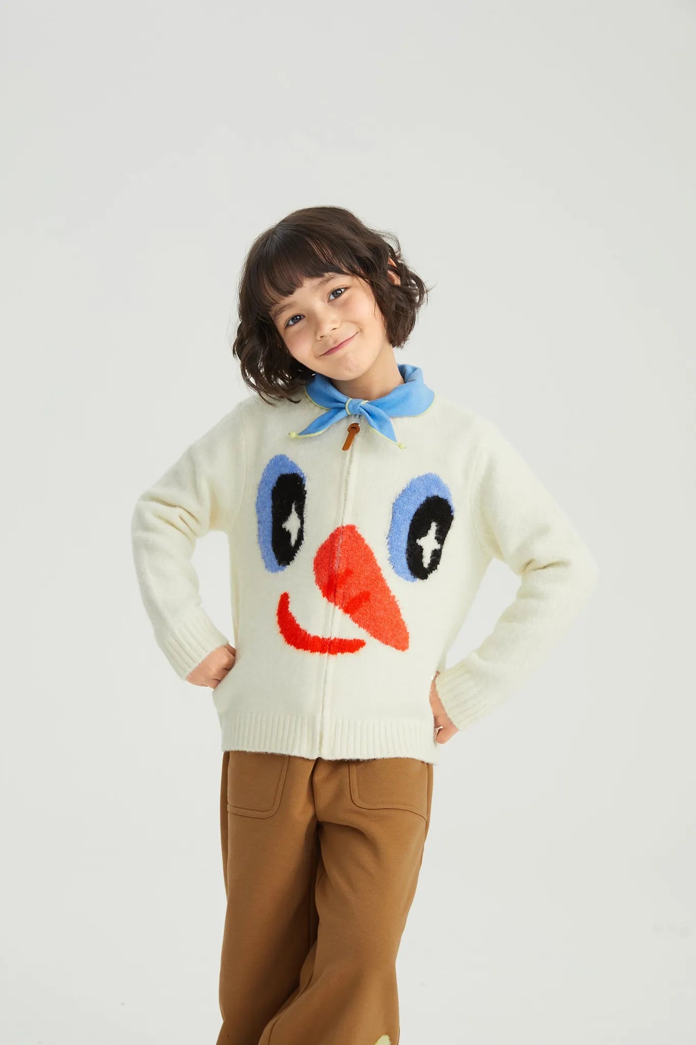 Poco Blush Close-Up Friends Jacquard Knit Sweater