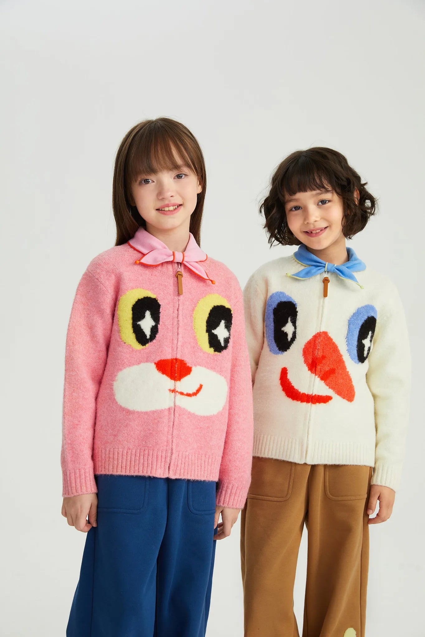 Poco Blush Close-Up Friends Jacquard Knit Sweater