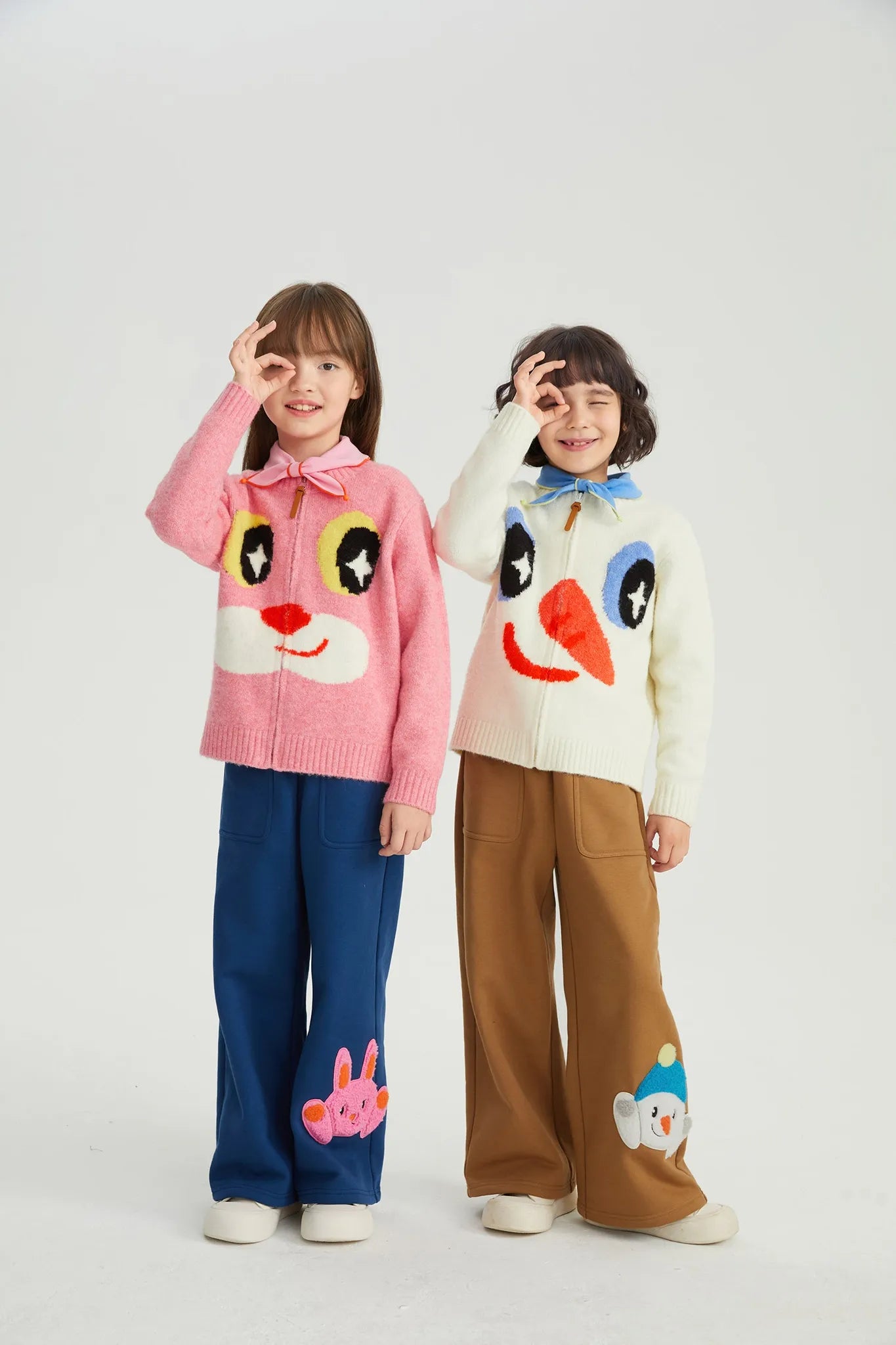 Poco Blush Bunny & Snowman Fleece Joggers