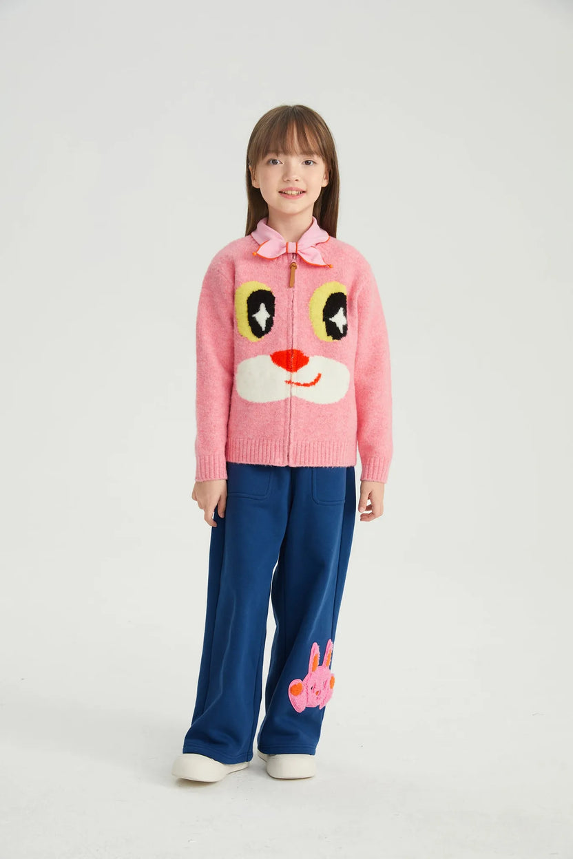 Bunny & Snowman Fleece Joggers by Poco Blush, image 5