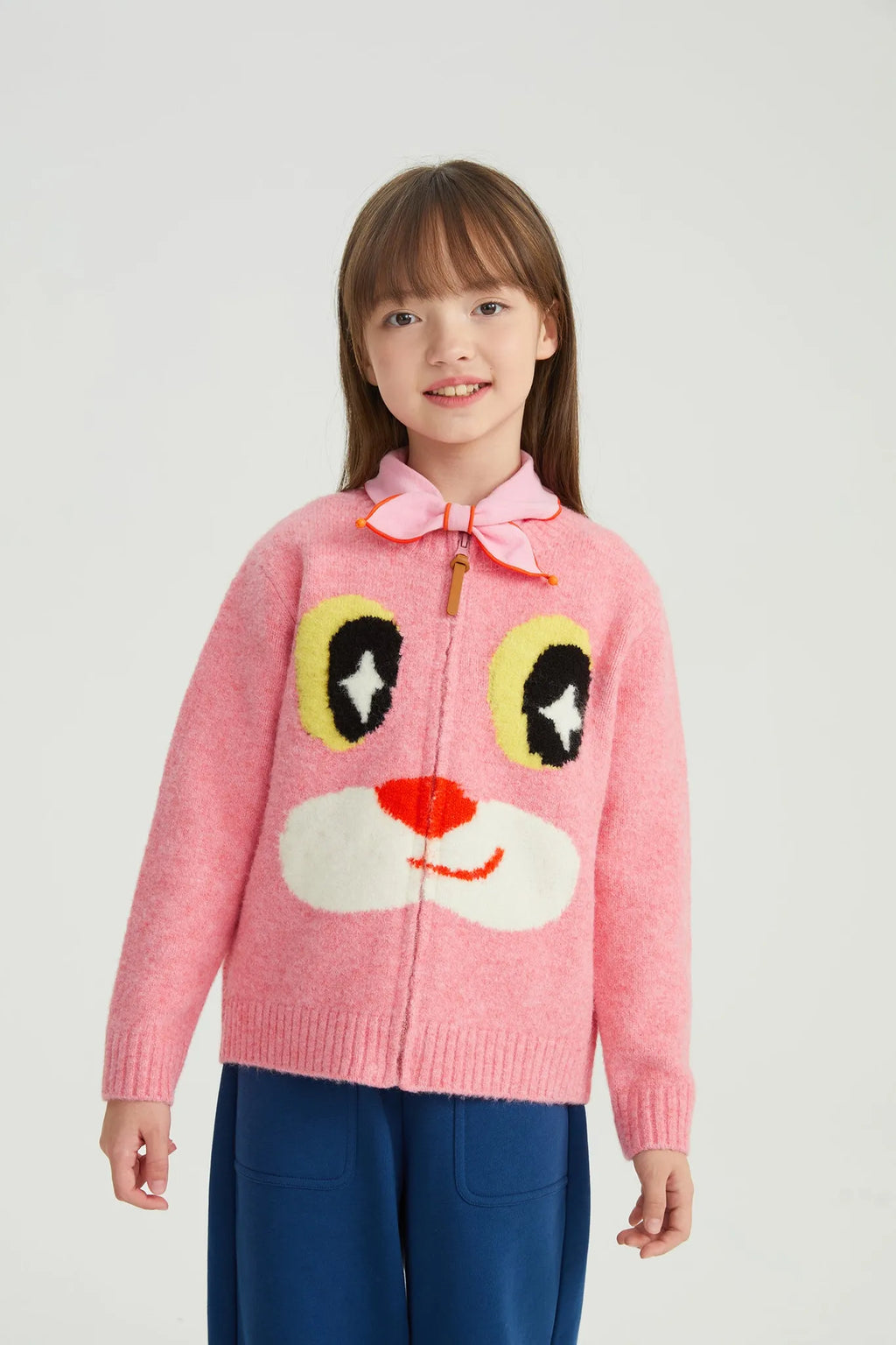 Poco Blush Close-Up Friends Jacquard Knit Sweater