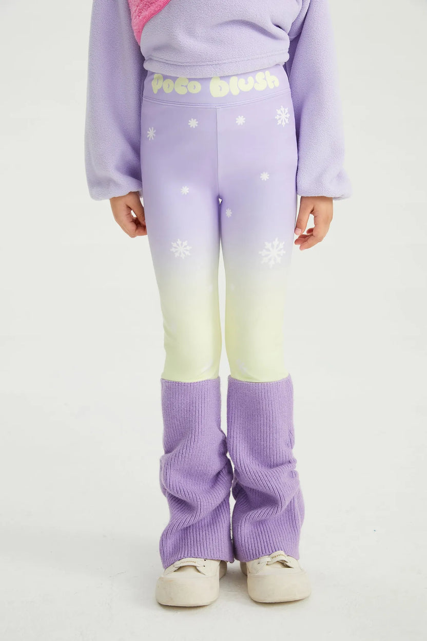 Snow Night Aurora Gradient Base Layer Leggings by Poco Blush, image 7