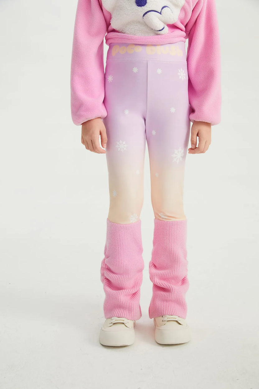 Snow Night Aurora Gradient Base Layer Leggings by Poco Blush, image 3