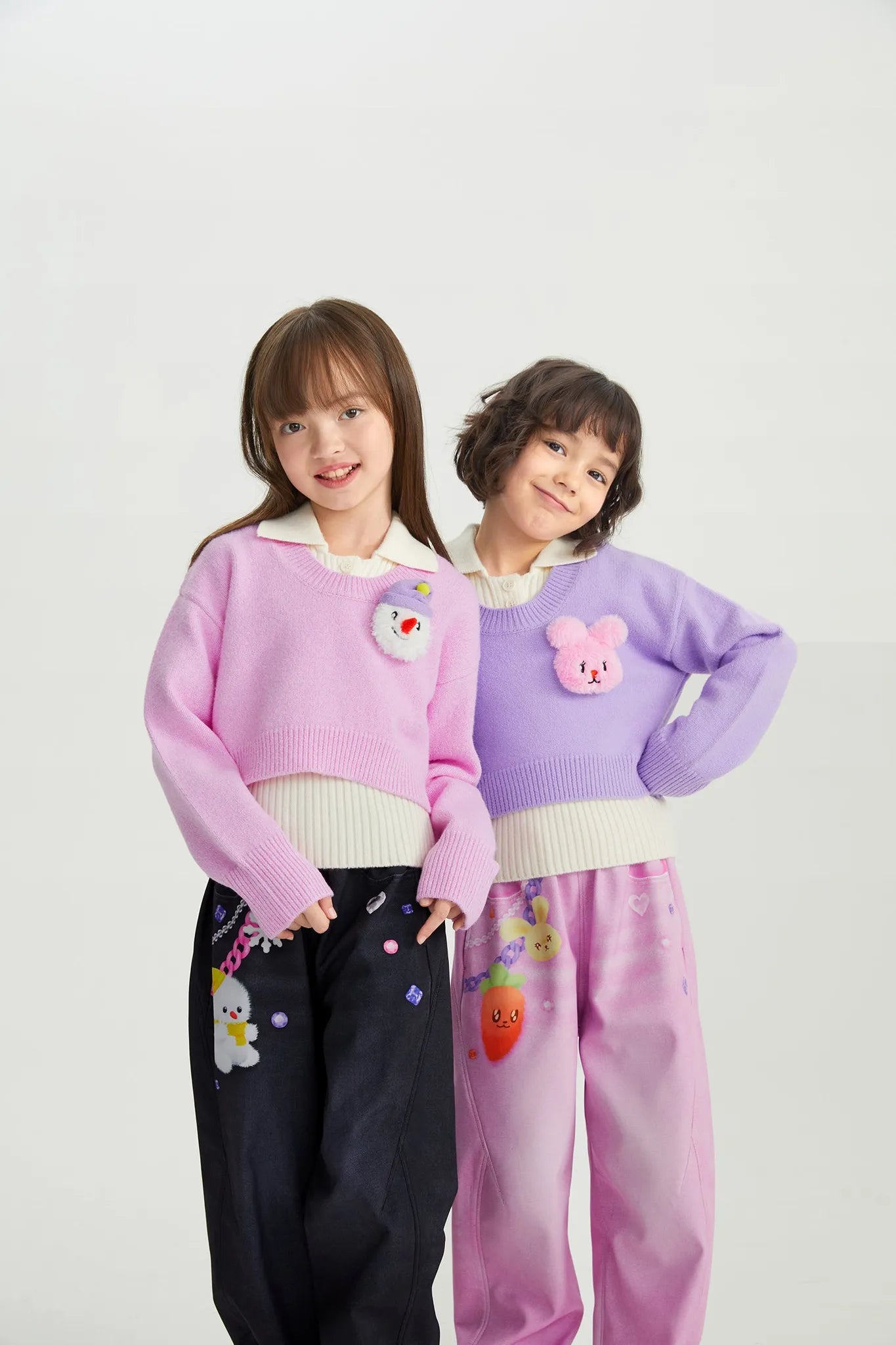 Poco Blush Snowman & Bunny Softshell Ski Pants – Painted Denim