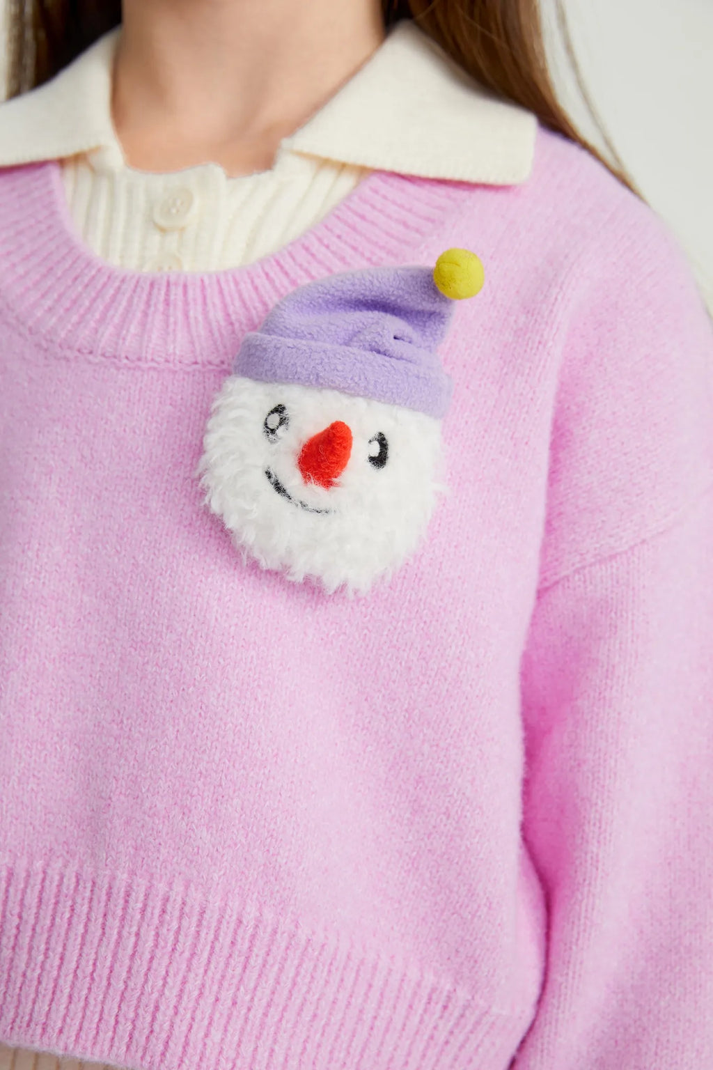 Poco Blush Starry Snowman & Bunny 2-in-1 Knit Sweater Set