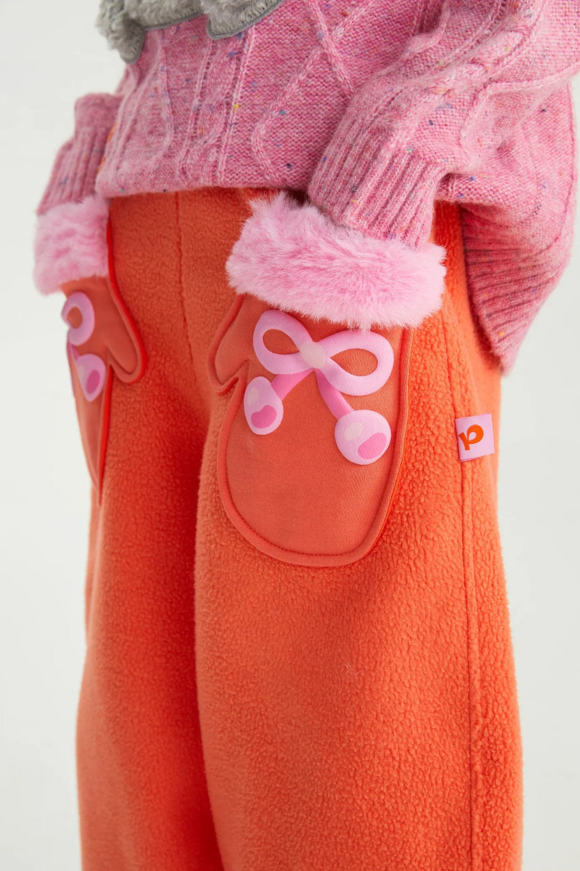 Snowman Mittens Sherpa Joggers by Poco Blush, image 6