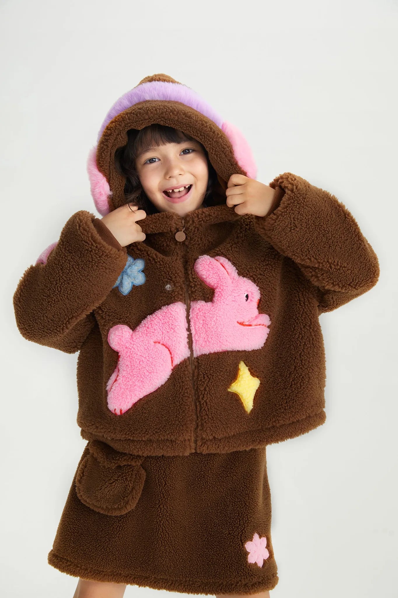 Poco Blush Snowman Wobbler & Star Bunny Sherpa Coat
