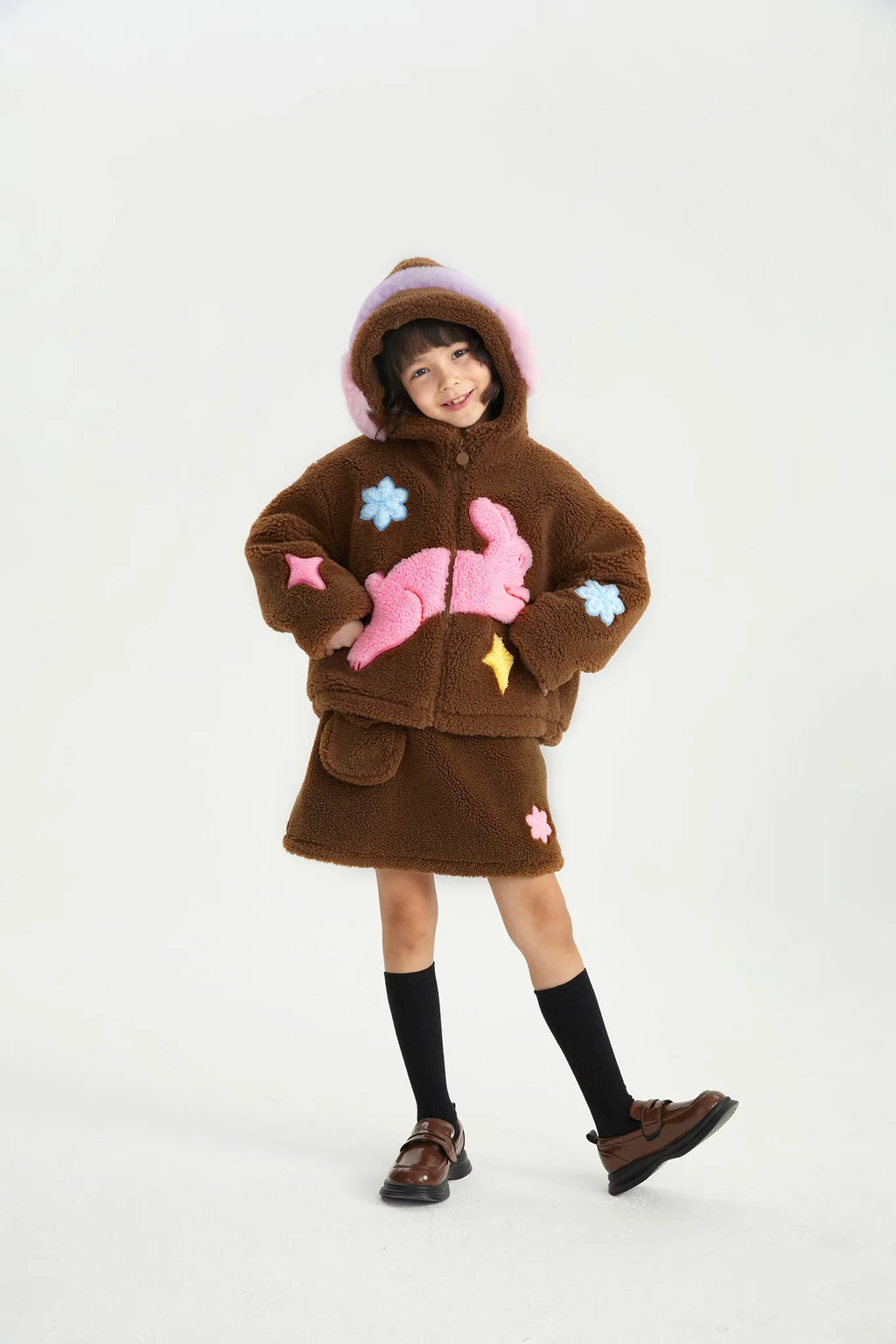 Poco Blush Little Snowflake Sherpa Skirt