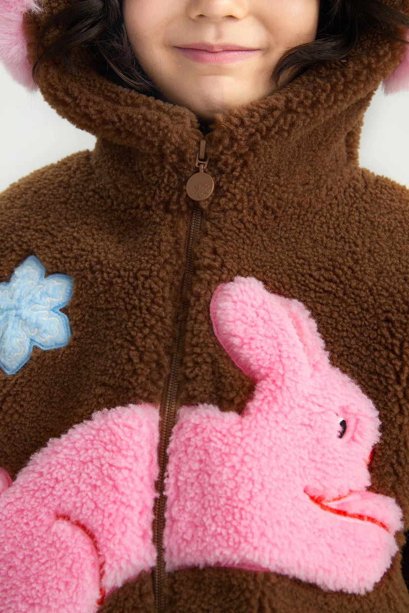 Snowman Wobbler & Star Bunny Sherpa Coat by Poco Blush, image 6