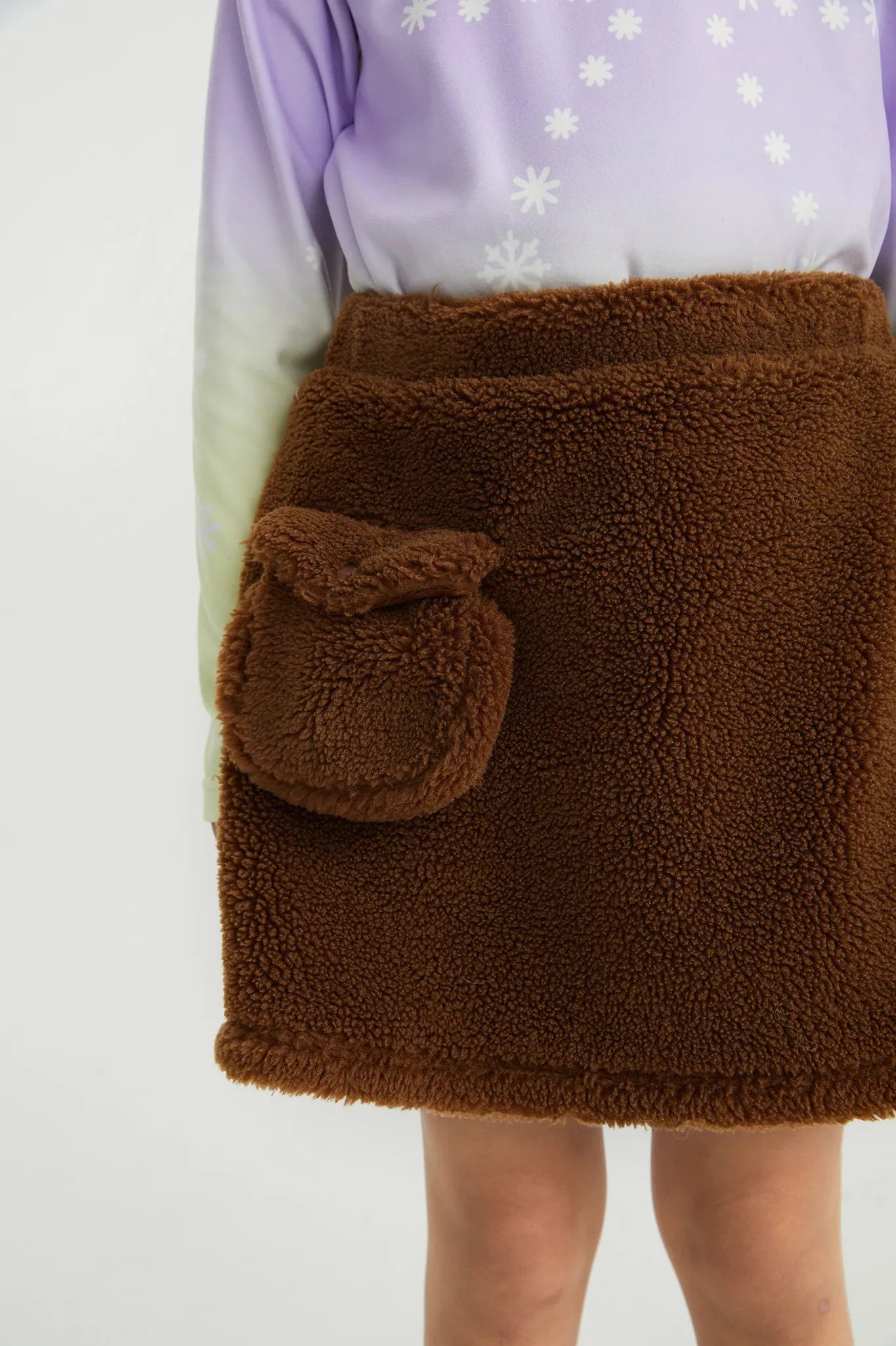 Poco Blush Little Snowflake Sherpa Skirt