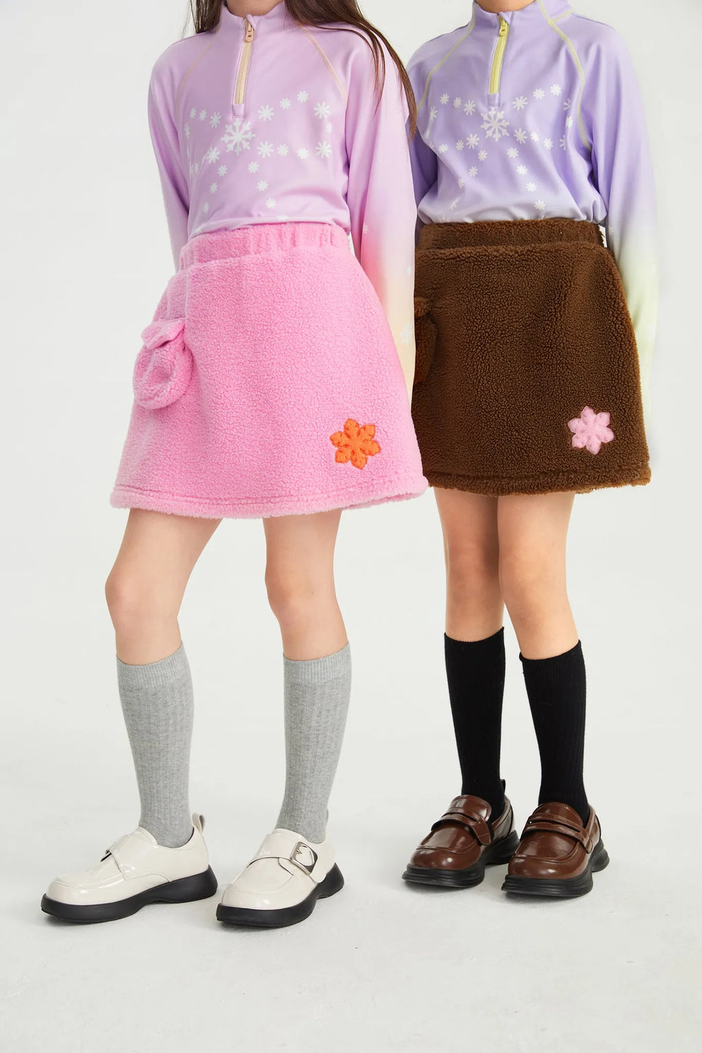 Poco Blush Little Snowflake Sherpa Skirt