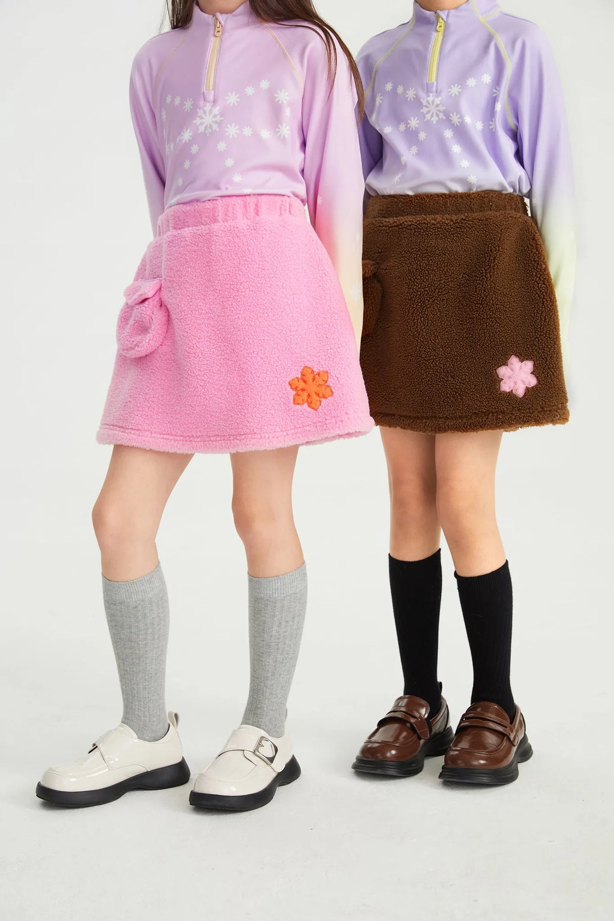 Poco Blush Little Snowflake Sherpa Skirt