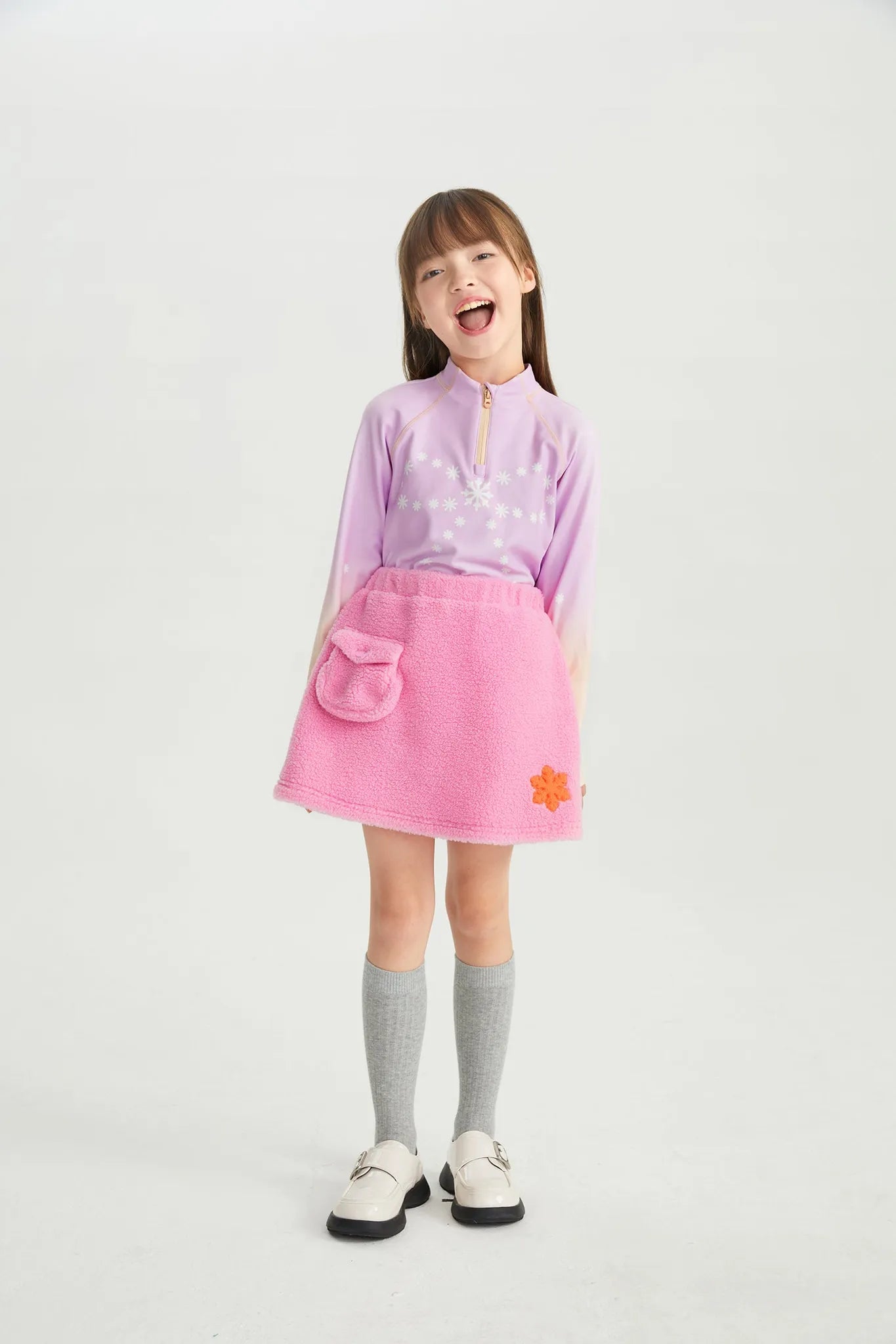 Poco Blush Snow Night Aurora Fleece Base Layer Top