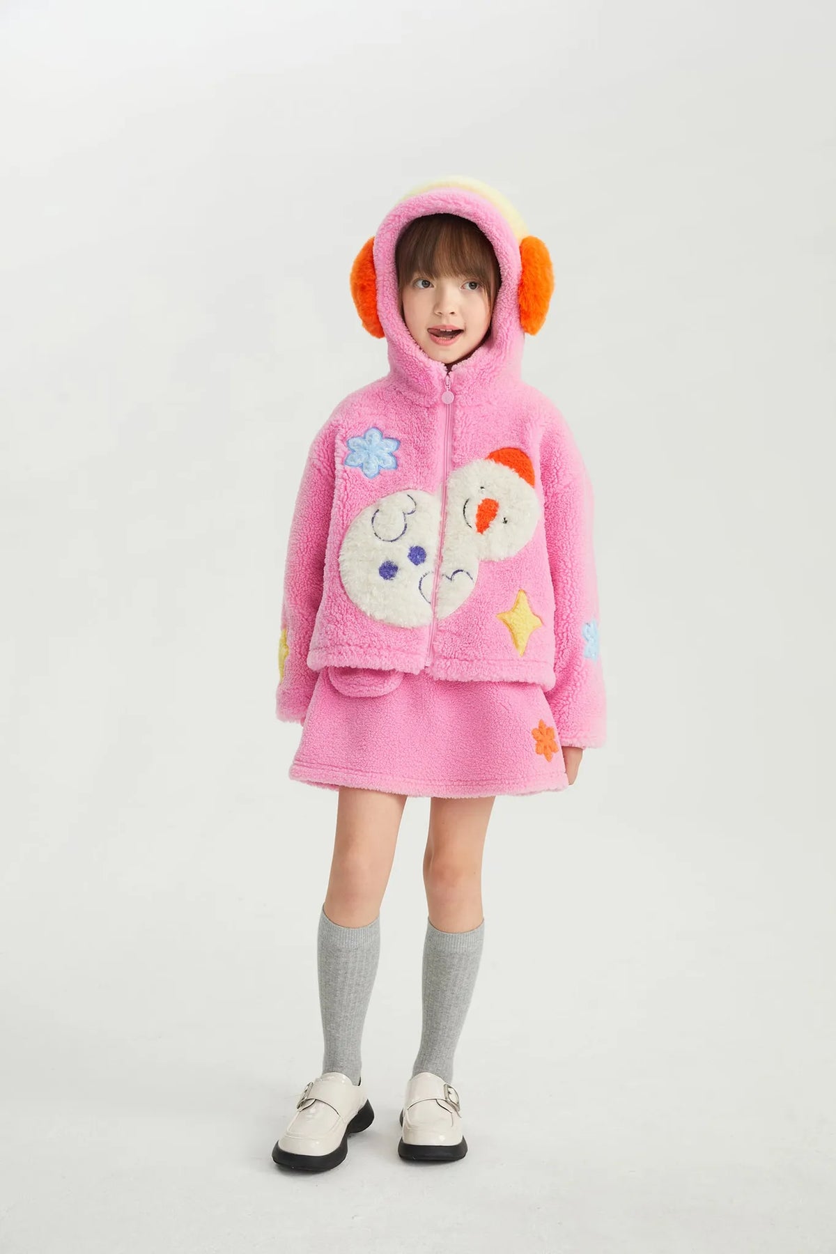 Poco Blush Little Snowflake Sherpa Skirt