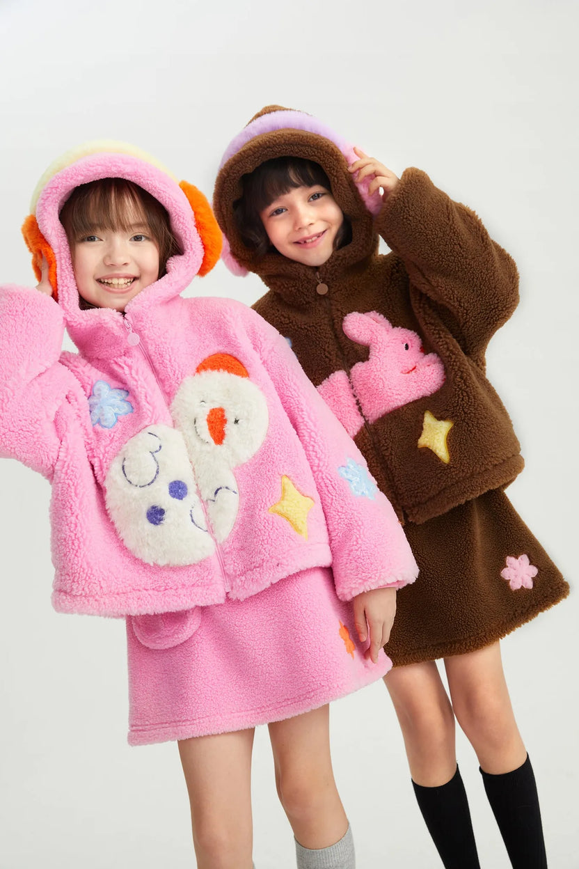 Snowman Wobbler & Star Bunny Sherpa Coat by Poco Blush, image 13