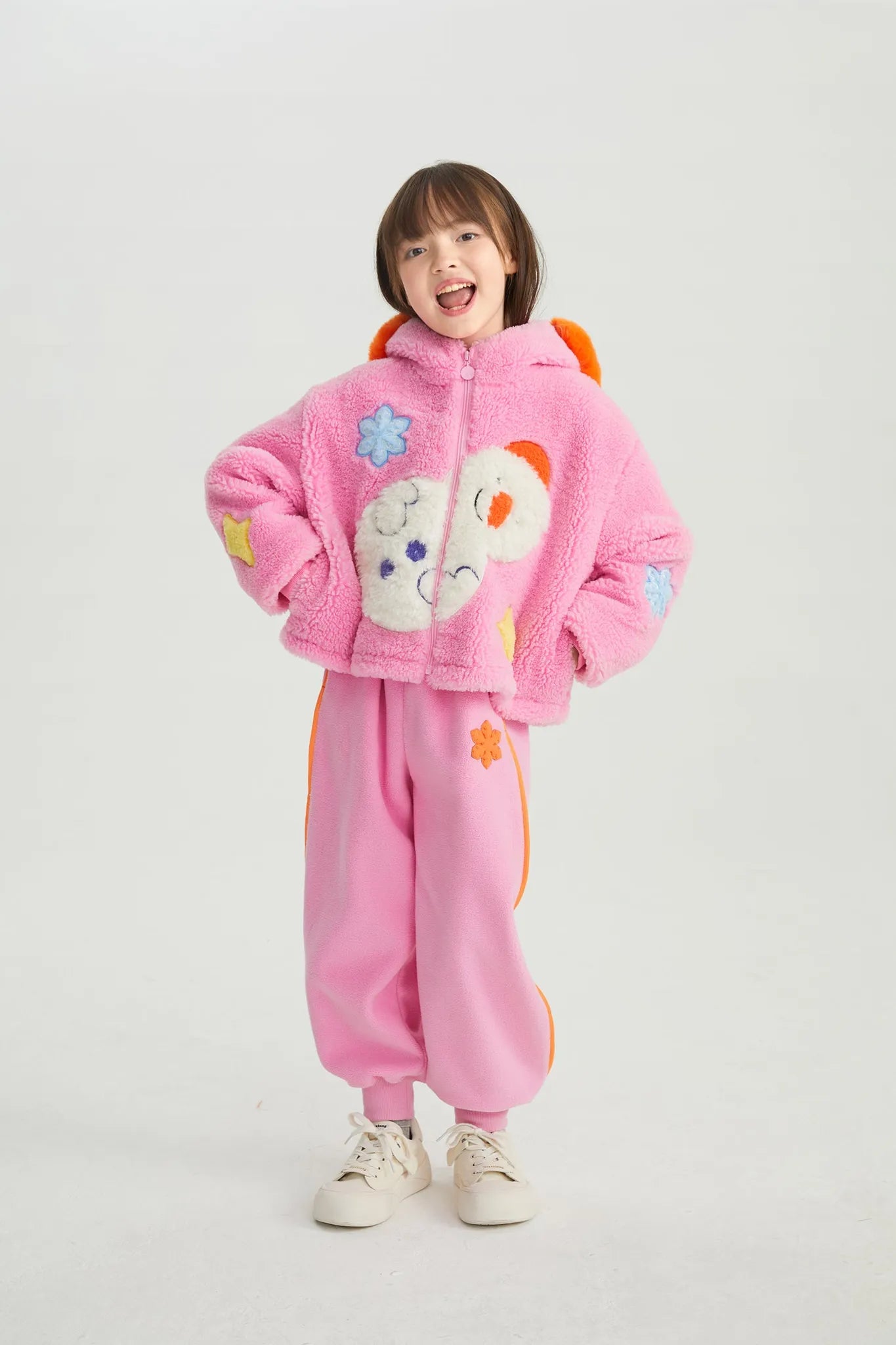 Poco Blush Little Snowflake Fleece Joggers