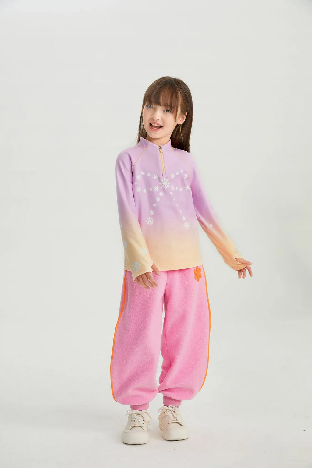 Poco Blush Snow Night Aurora Fleece Base Layer Top