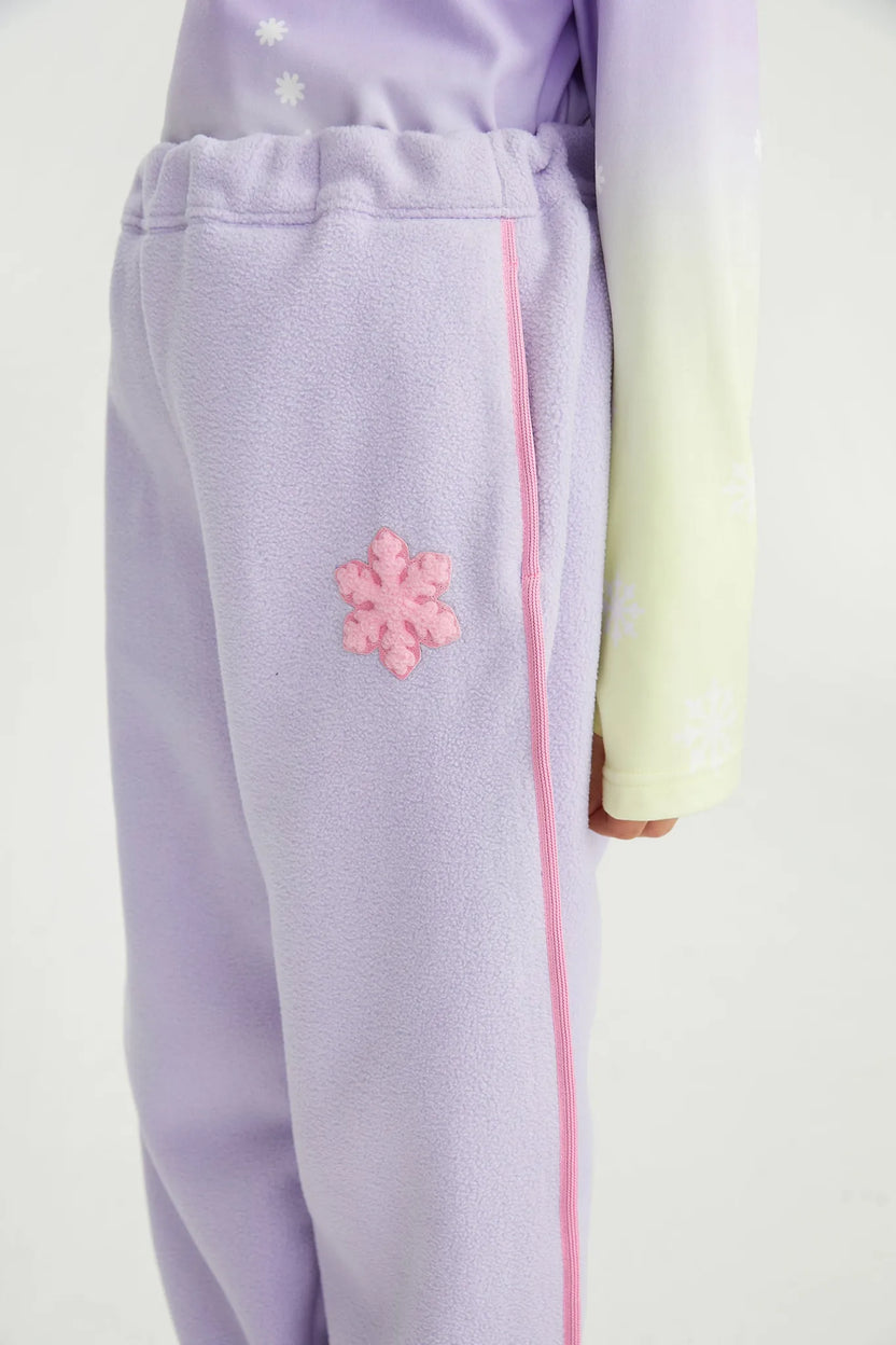 Little Snowflake Fleece Joggers by Poco Blush, image 12