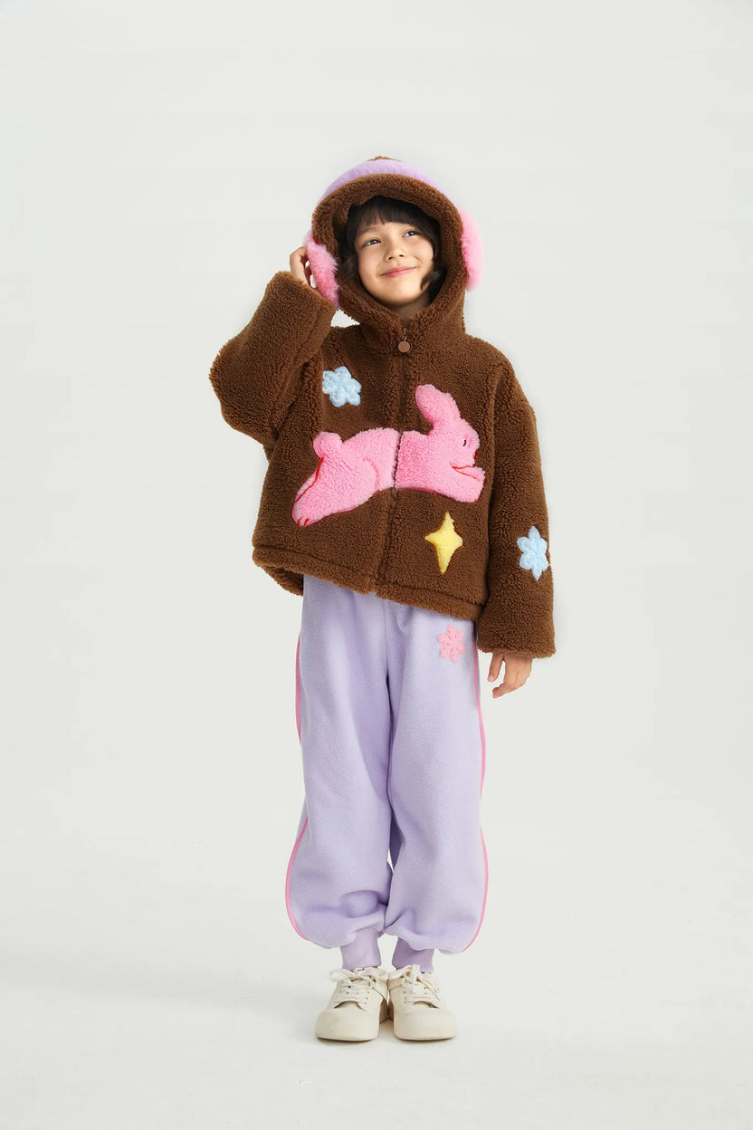 Little Snowflake Fleece Joggers by Poco Blush, image 10