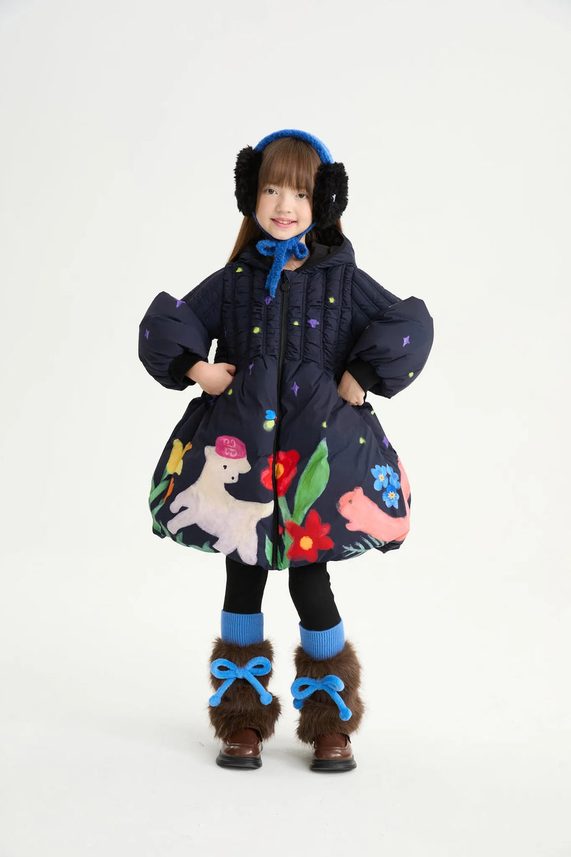 Altay Night Sky Girls Goose Down Coat by Poco Blush, image 3