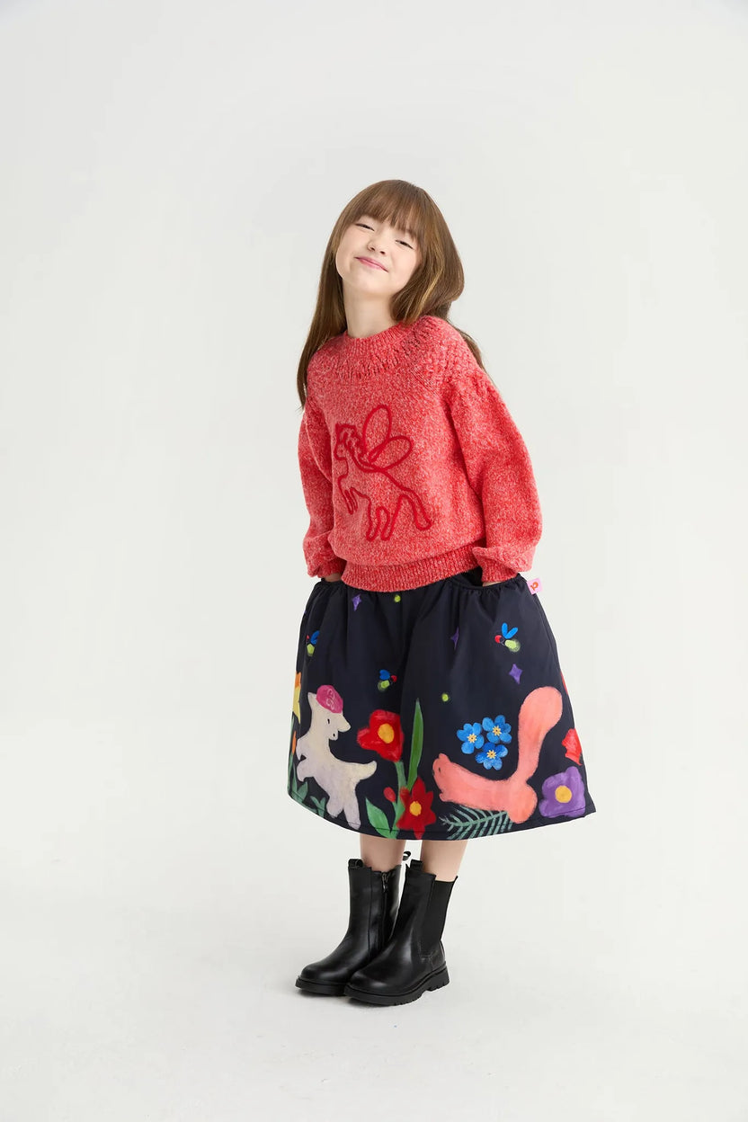 Altay Night Sky Girls Soybean Cotton Skirt by Poco Blush, image 3
