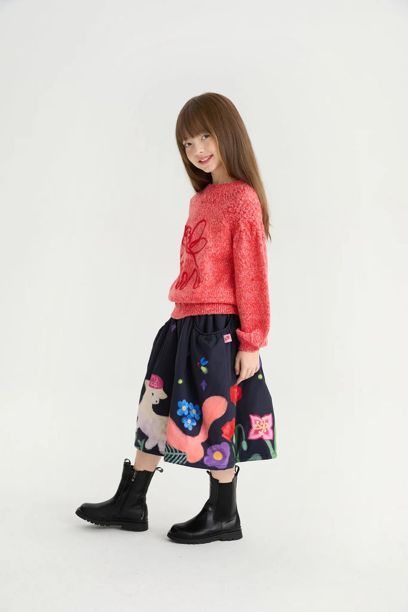Altay Night Sky Girls Soybean Cotton Skirt by Poco Blush, image 9