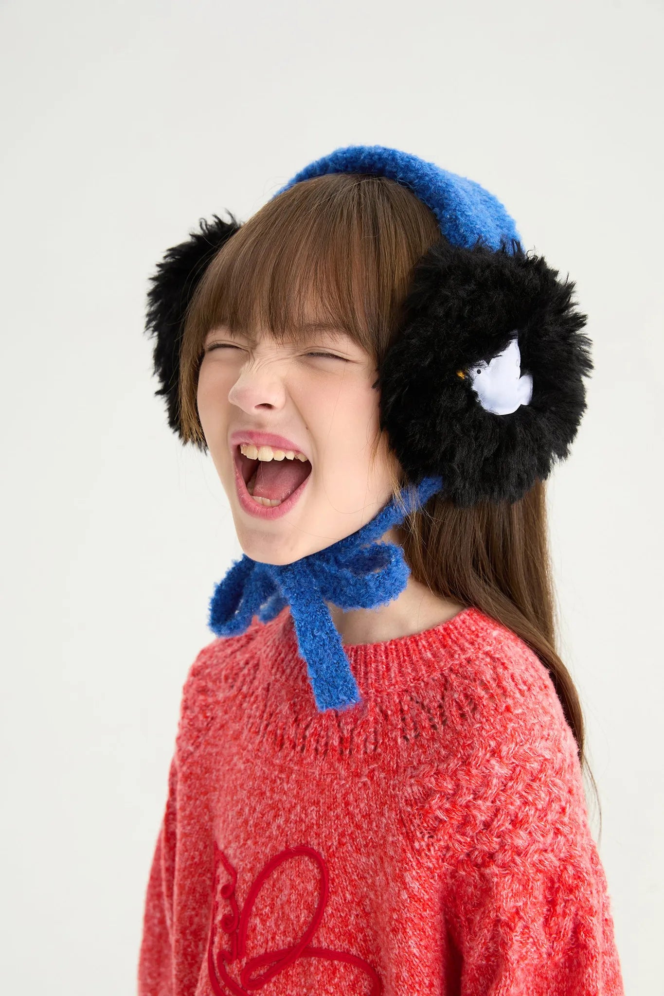 Poco Blush Whispering Bird Kids Furry Earmuffs