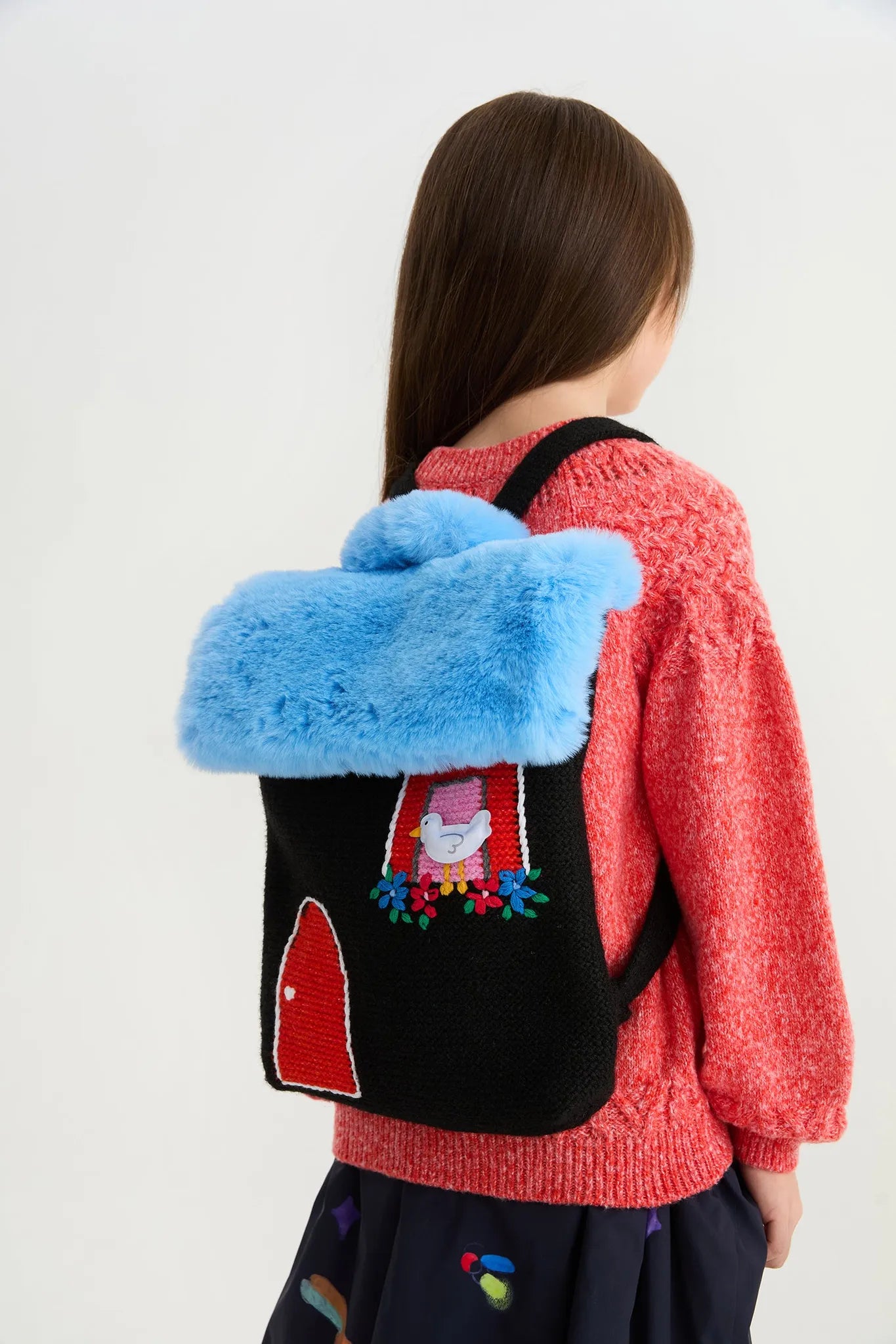 Poco Blush Bird House Knitted Kids Backpack
