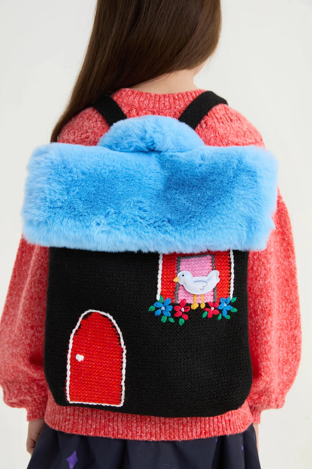 Poco Blush Bird House Knitted Kids Backpack