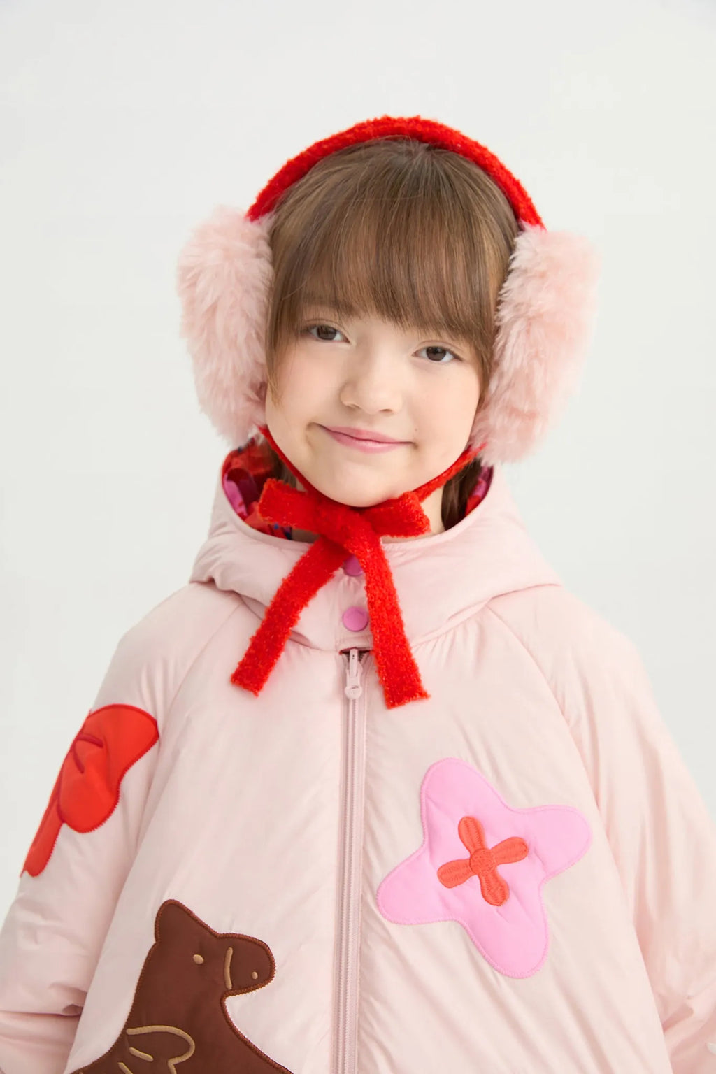 Poco Blush Whispering Bird Kids Furry Earmuffs