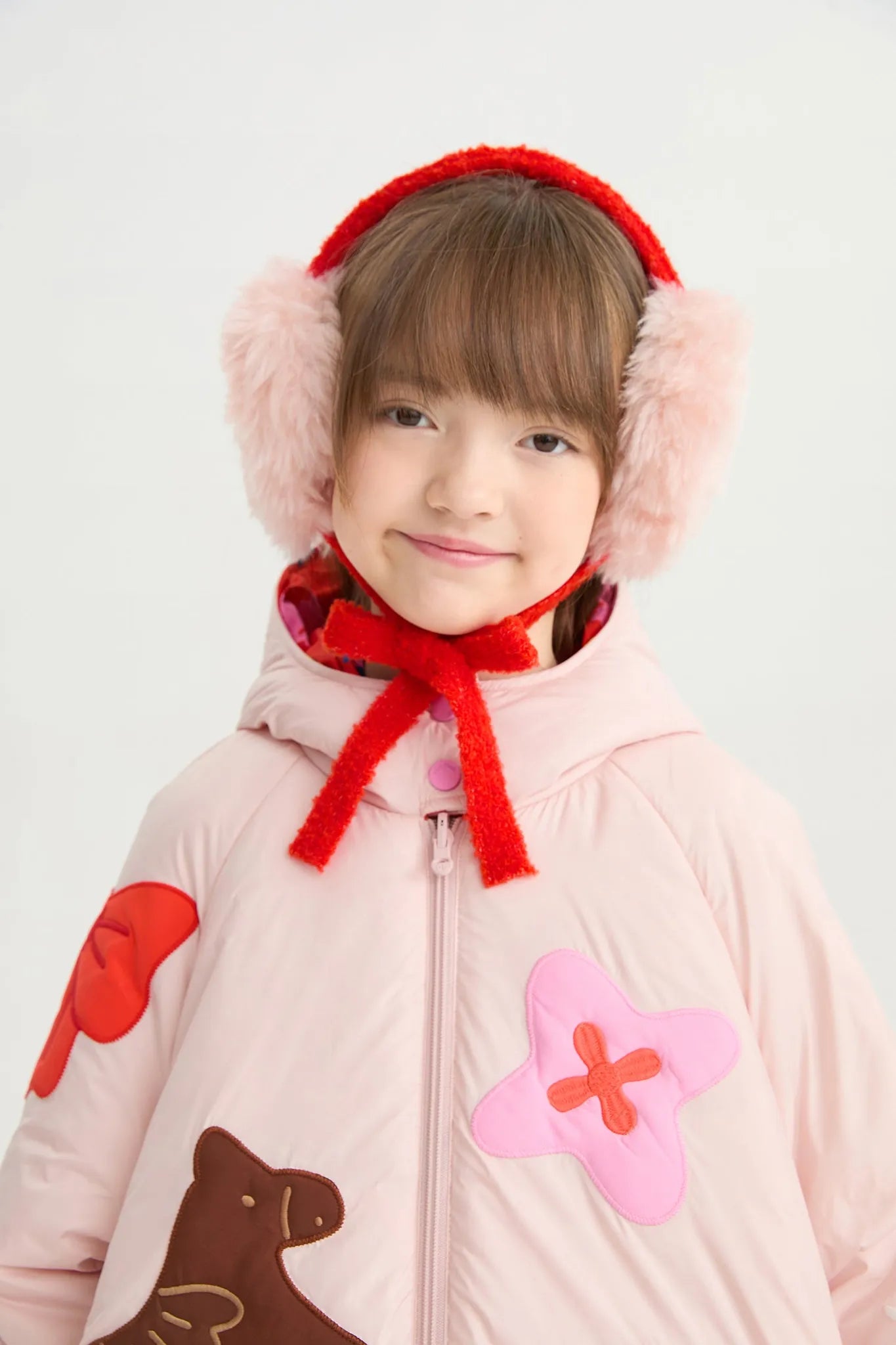 Poco Blush Whispering Bird Kids Furry Earmuffs