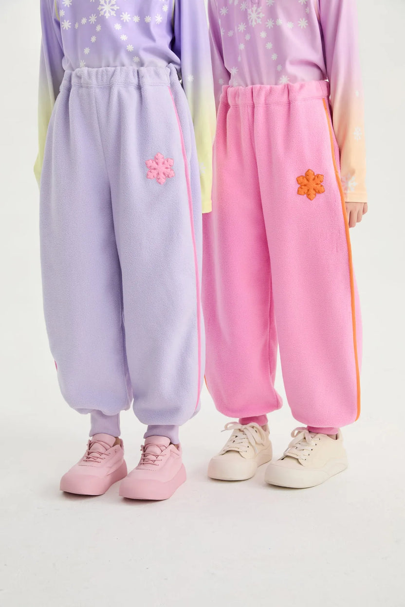 Little Snowflake Fleece Joggers by Poco Blush, image 13