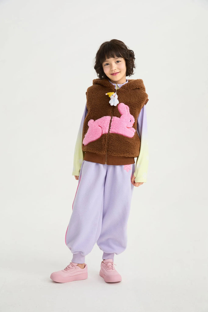 Little Snowflake Fleece Joggers by Poco Blush, image 11
