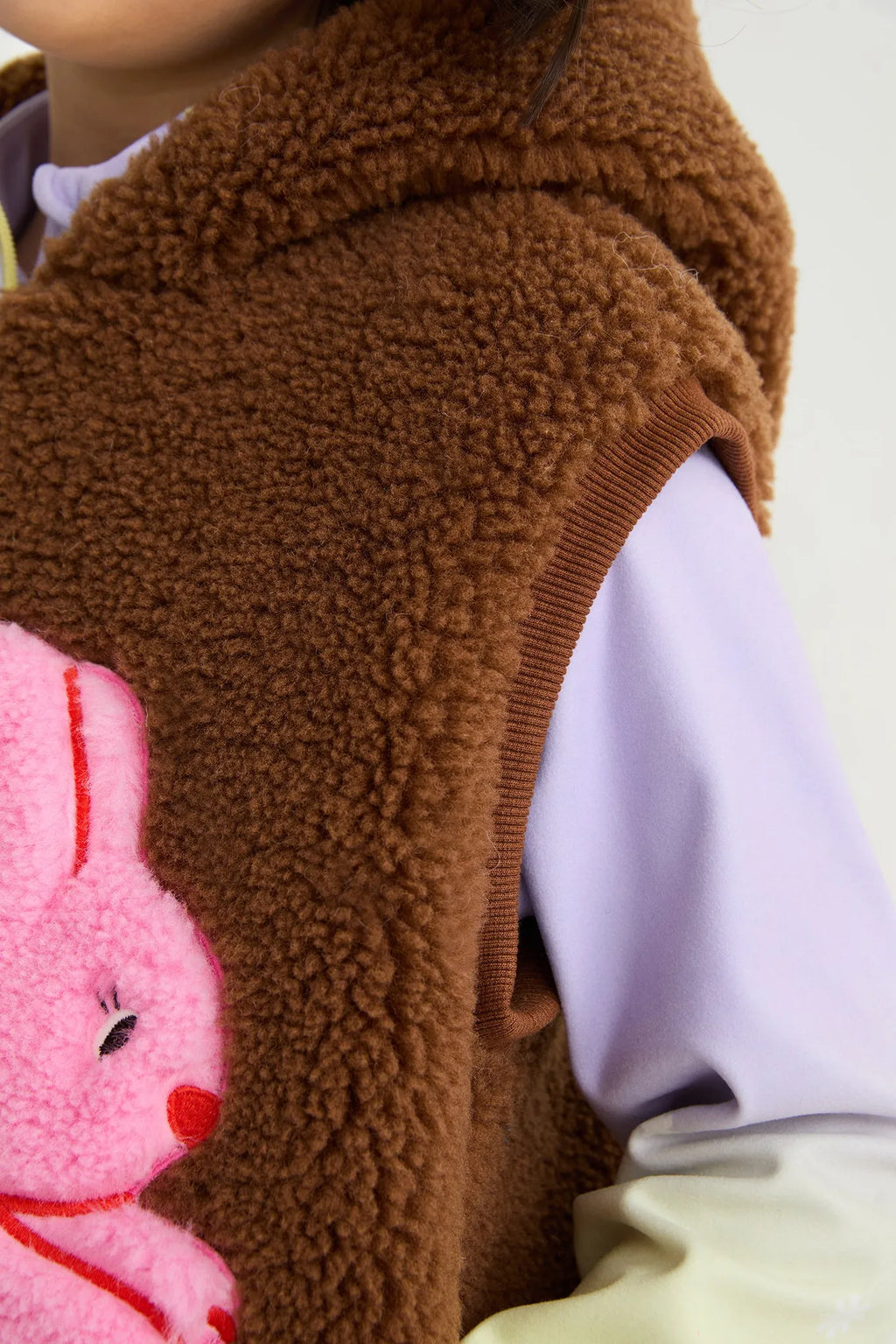 Snowman Wobbler & Star Bunny Sherpa Gilet by Poco Blush, image 12