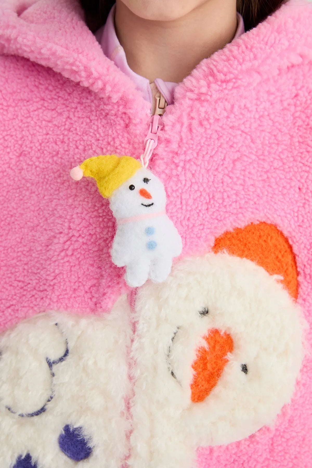 Snowman Wobbler & Star Bunny Sherpa Gilet by Poco Blush, image 5