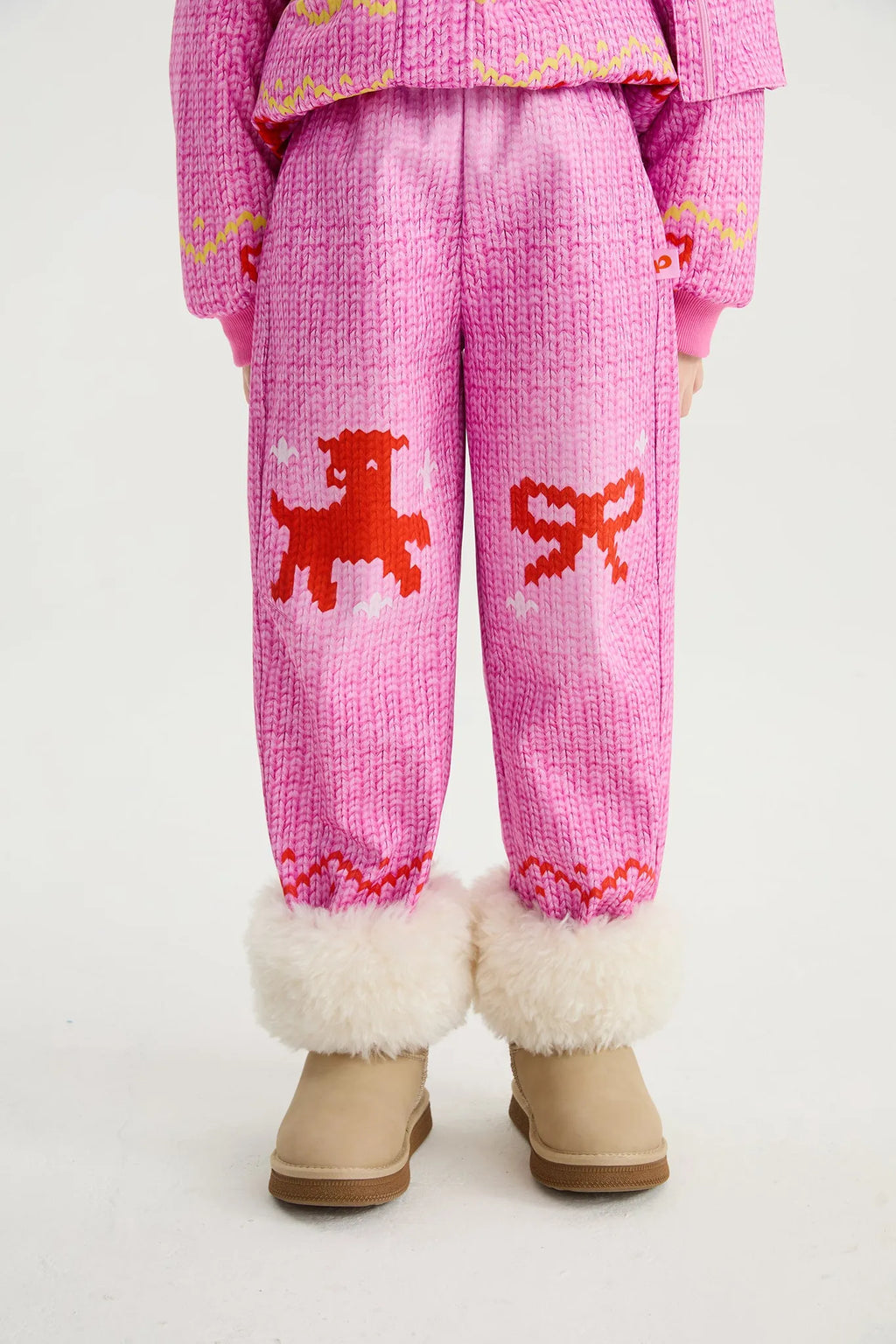 Poco Blush Little Sheep Printed Softshell Pants