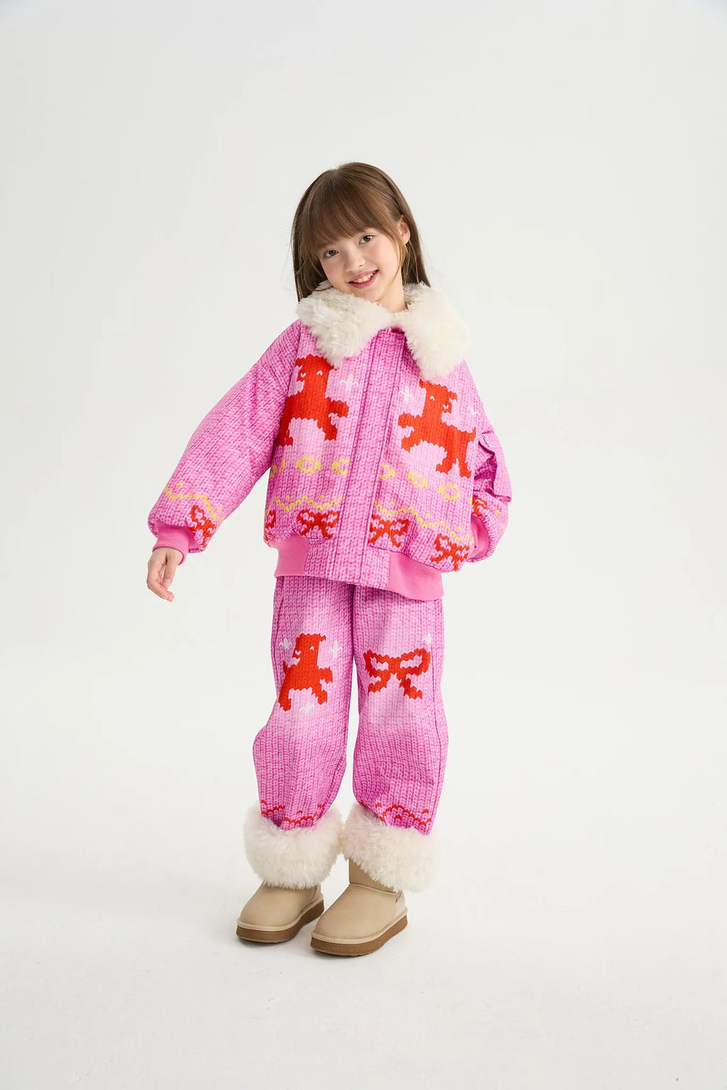 Poco Blush Little Sheep Printed Softshell Pants