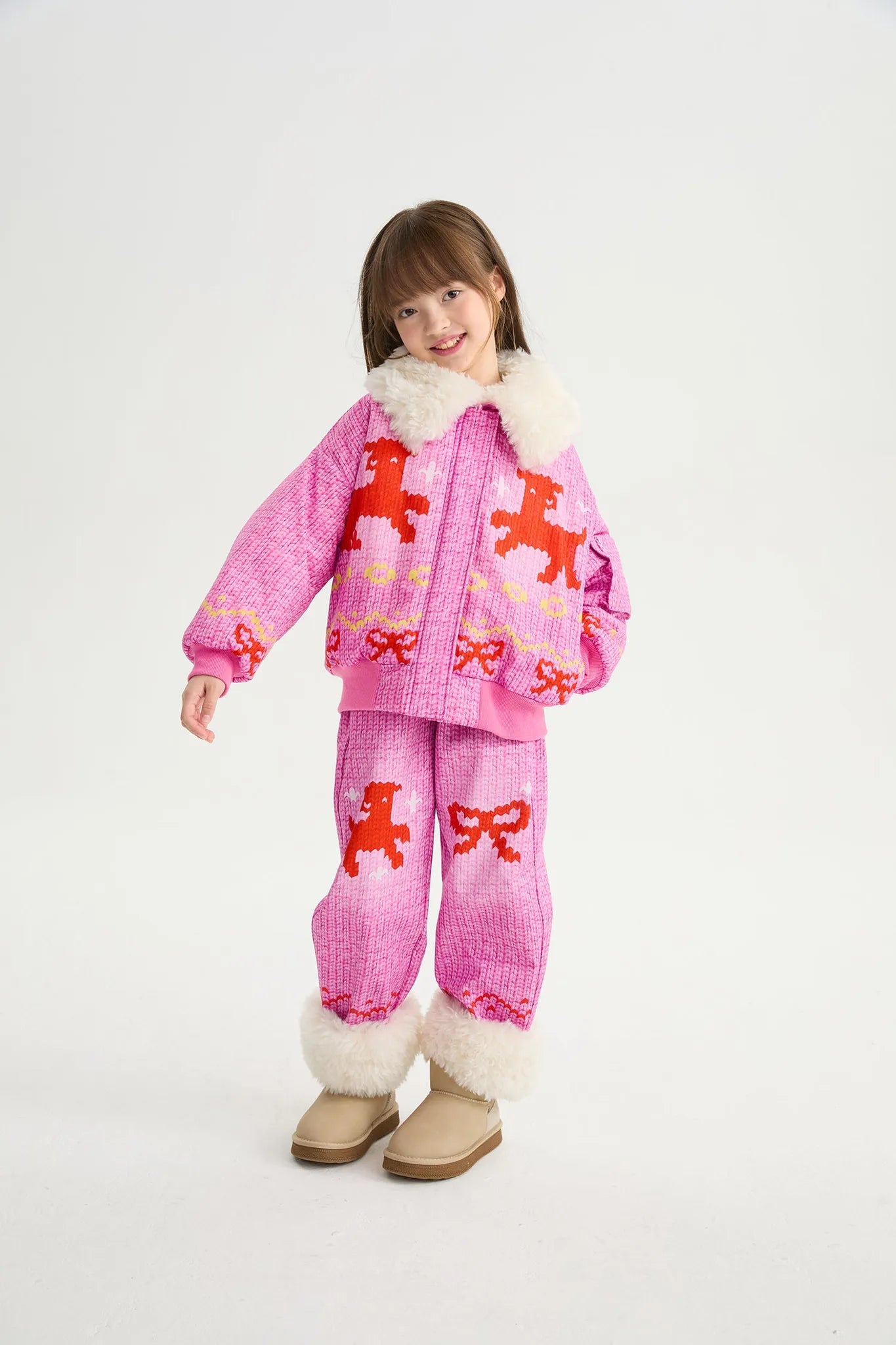 Poco Blush Little Sheep Printed Softshell Pants