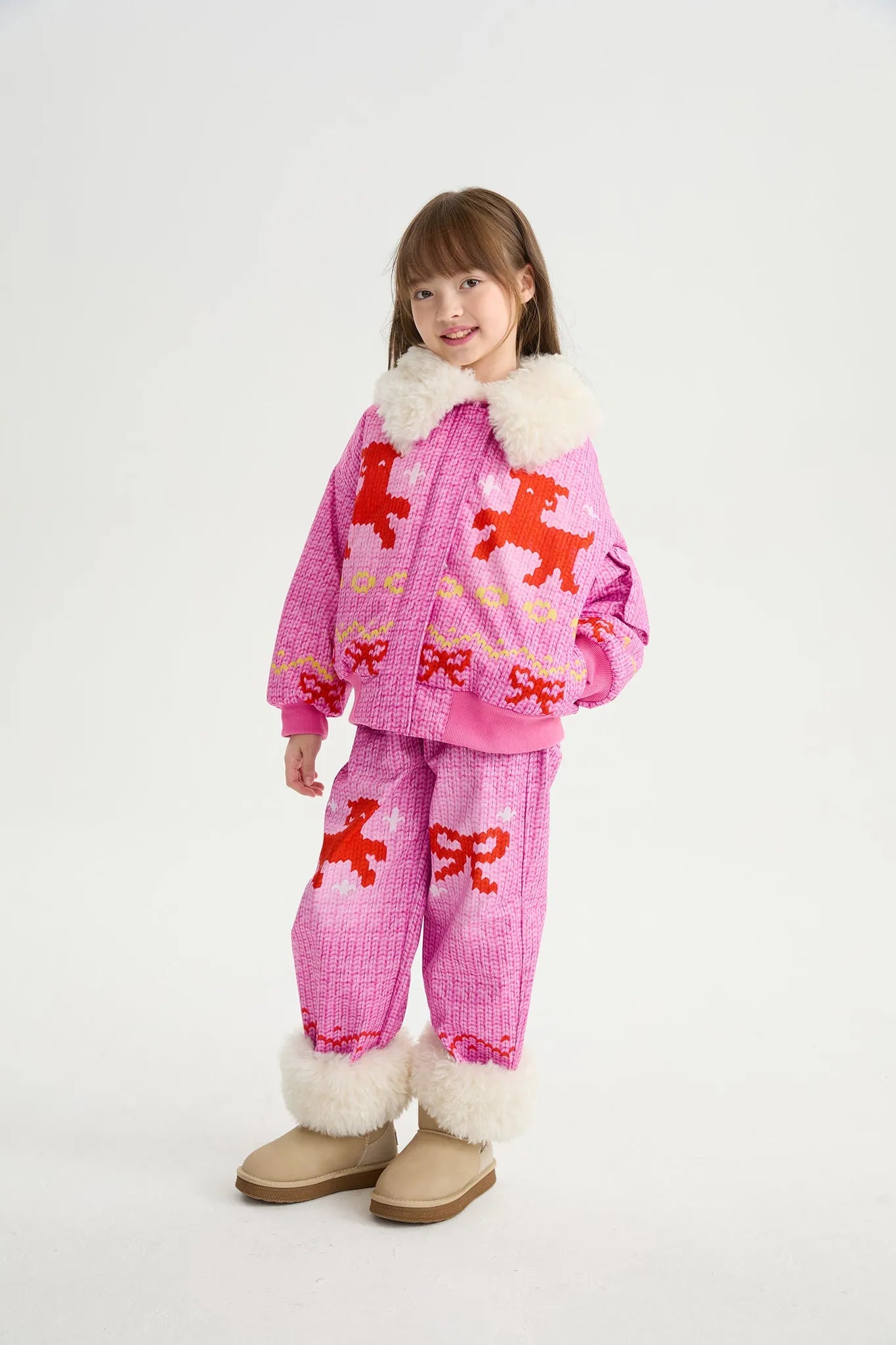 Poco Blush Little Sheep Printed Softshell Pants
