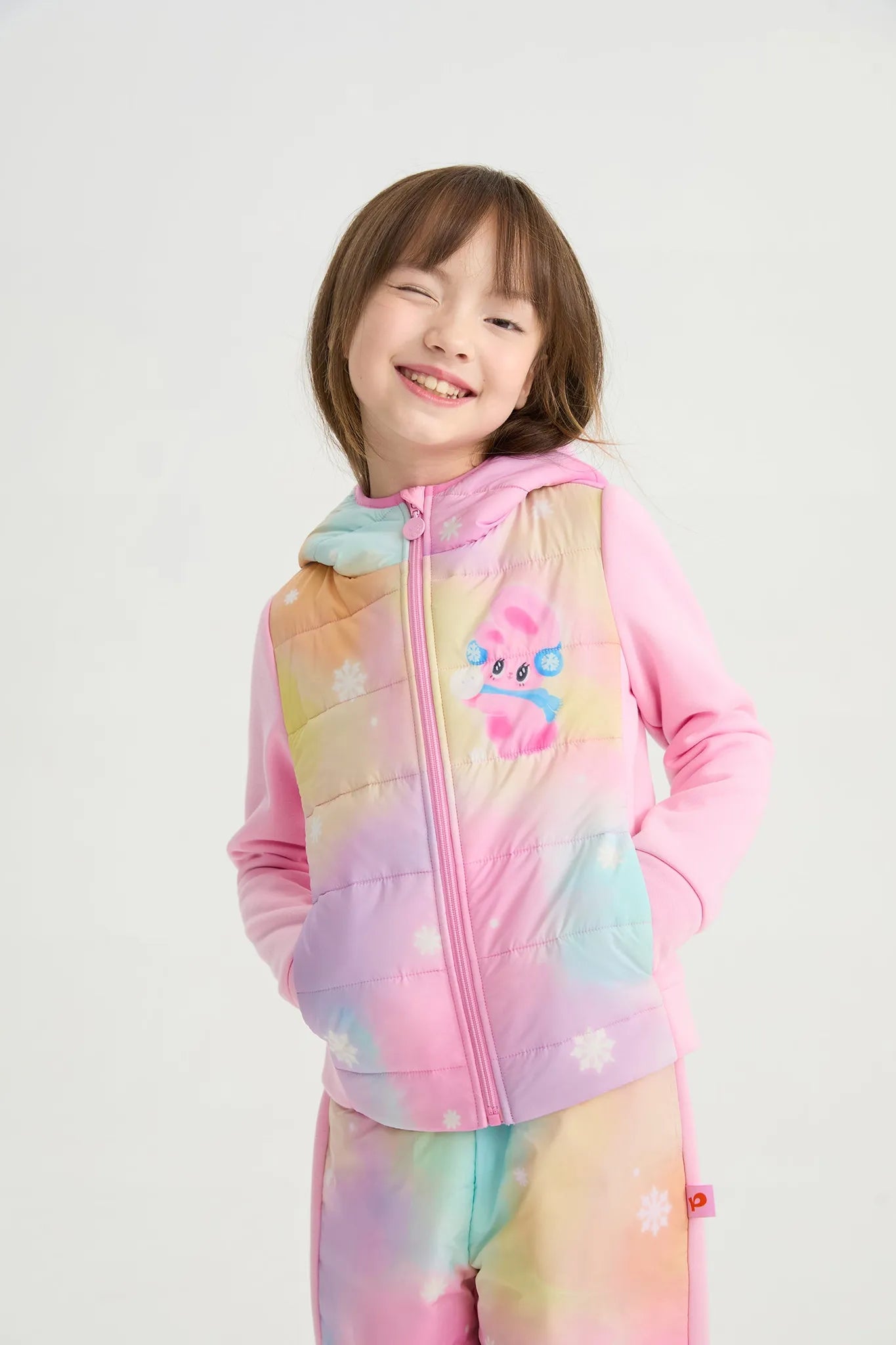 Poco Blush Rainbow Candy Soy Padding Jacket