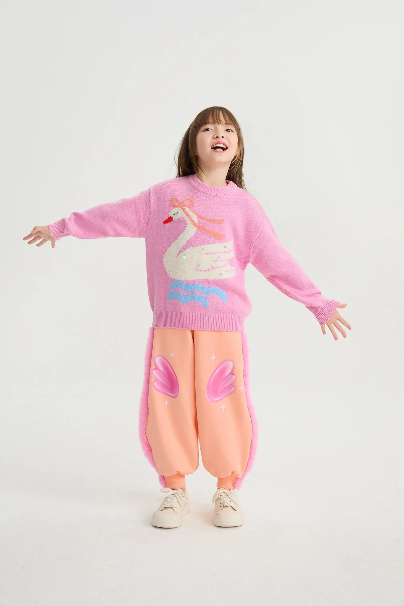 Poco Blush Elegant Swan Sparkle Sweater