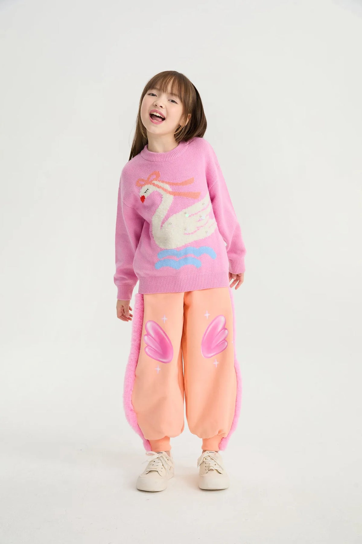 Poco Blush Elegant Swan Sparkle Sweater