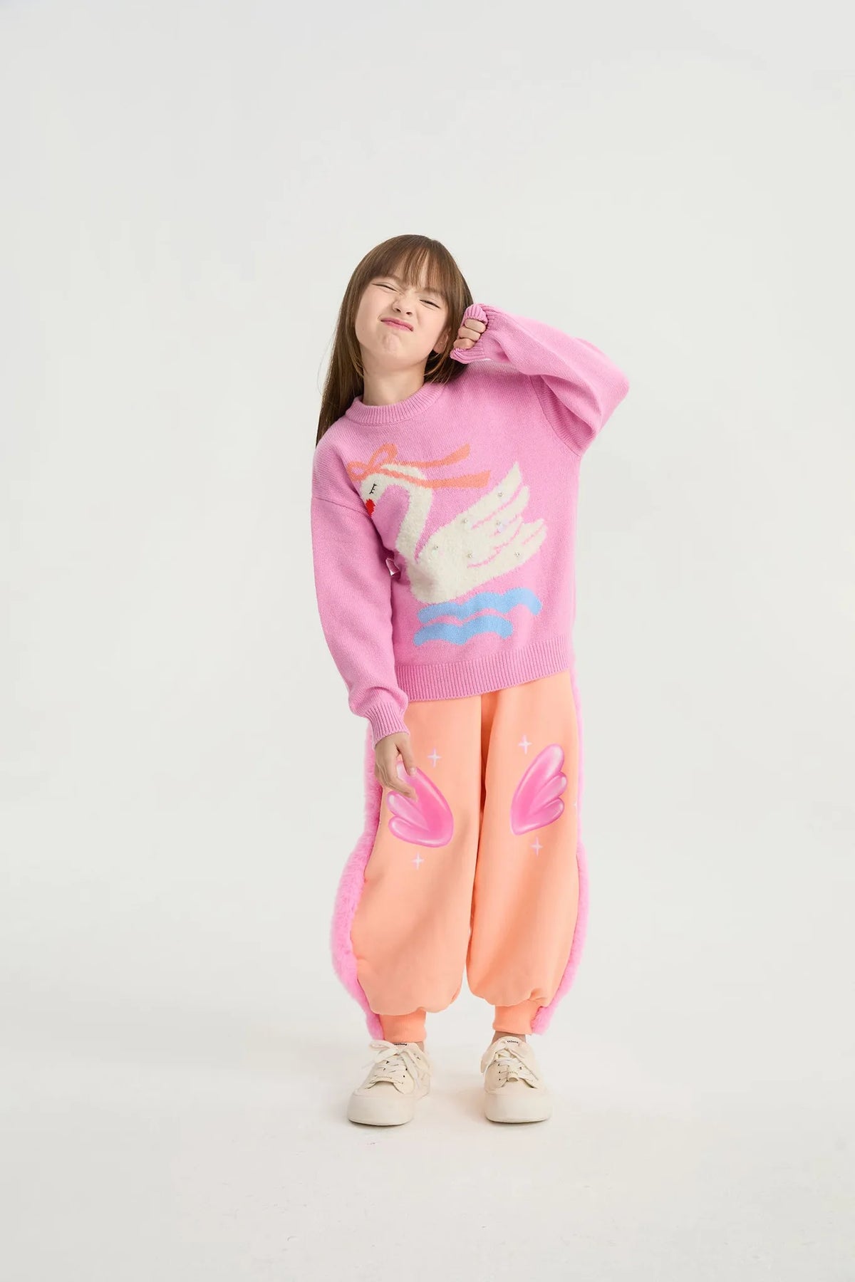 Poco Blush Elegant Swan Sparkle Sweater