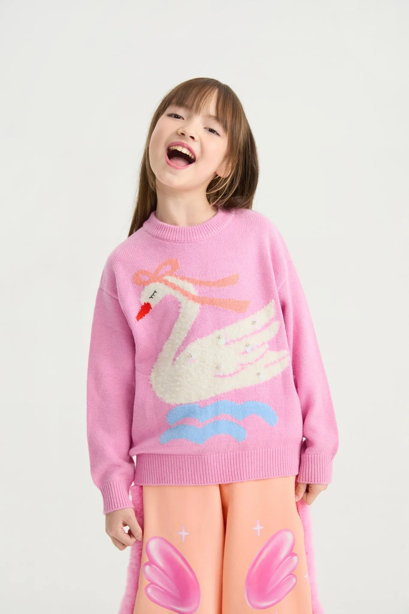 Poco Blush Elegant Swan Sparkle Sweater
