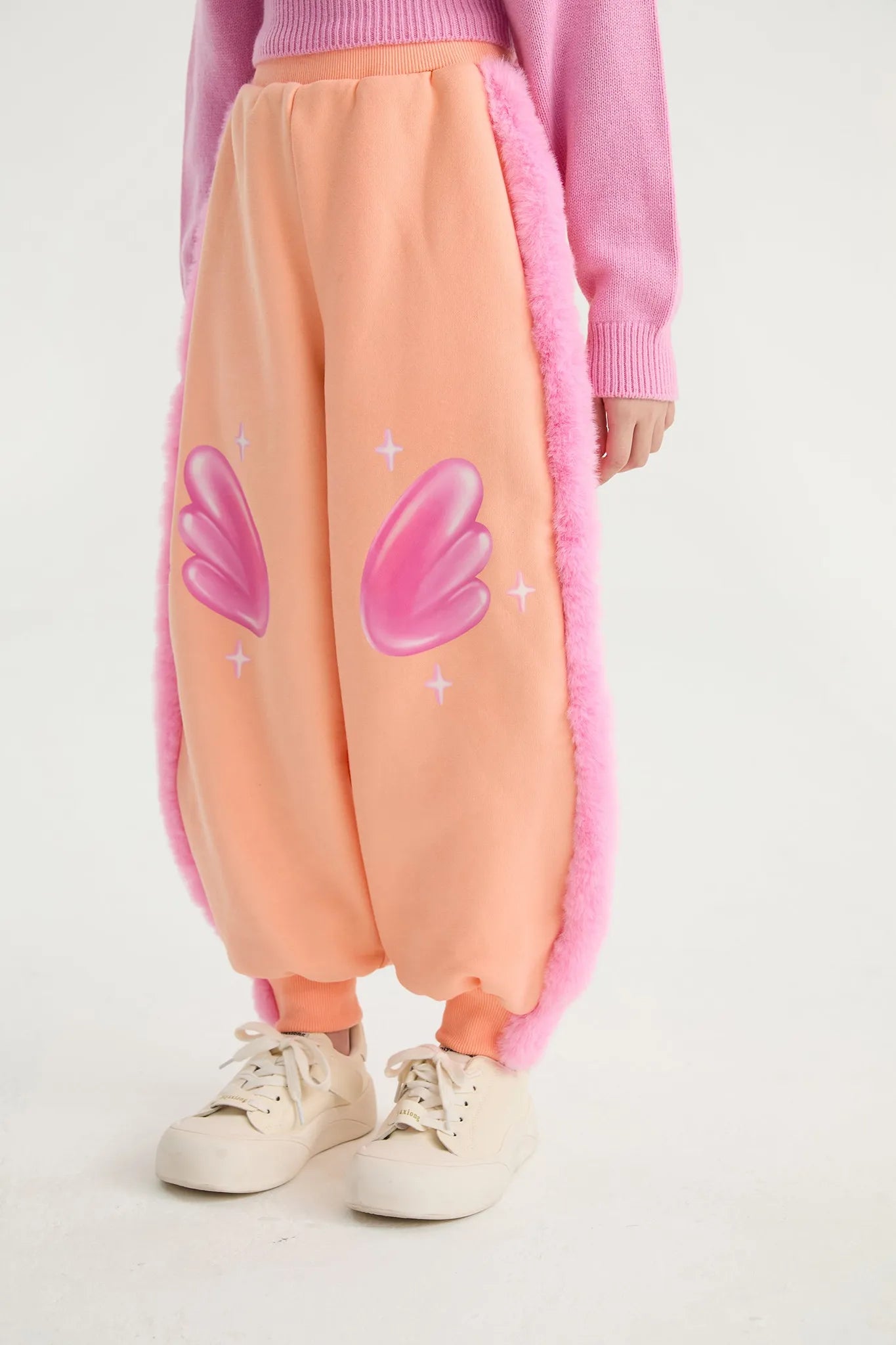 Poco Blush Swan Wings Fleece Joggers