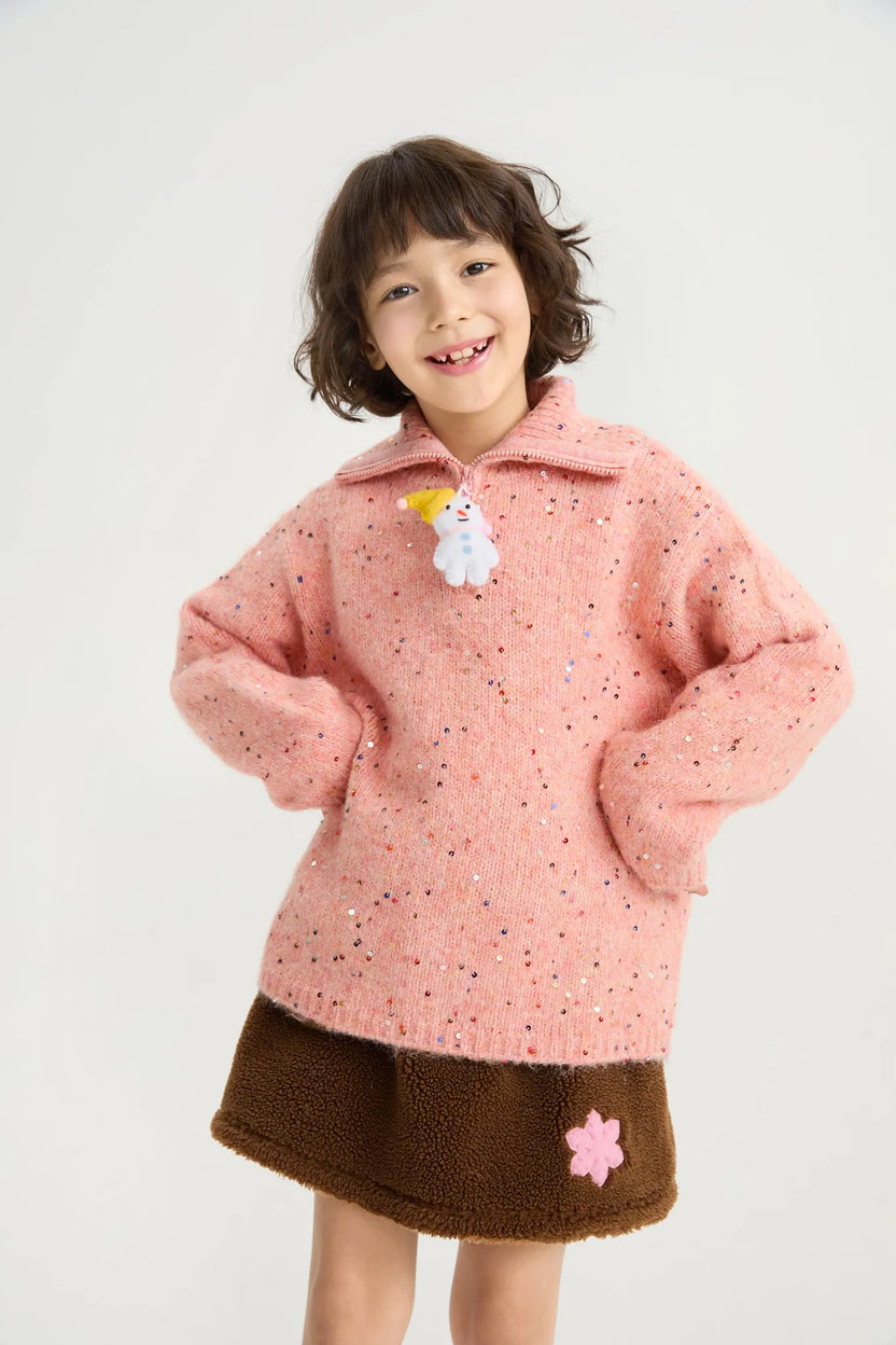 Sparkling Snowman Sequin Sweater by Poco Blush, image 6