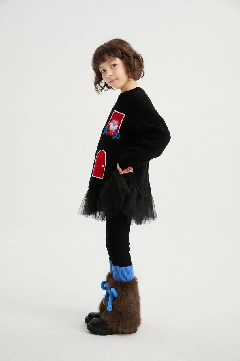 Little Lamb Bow Furry Leg Warmers by Poco Blush, image 12