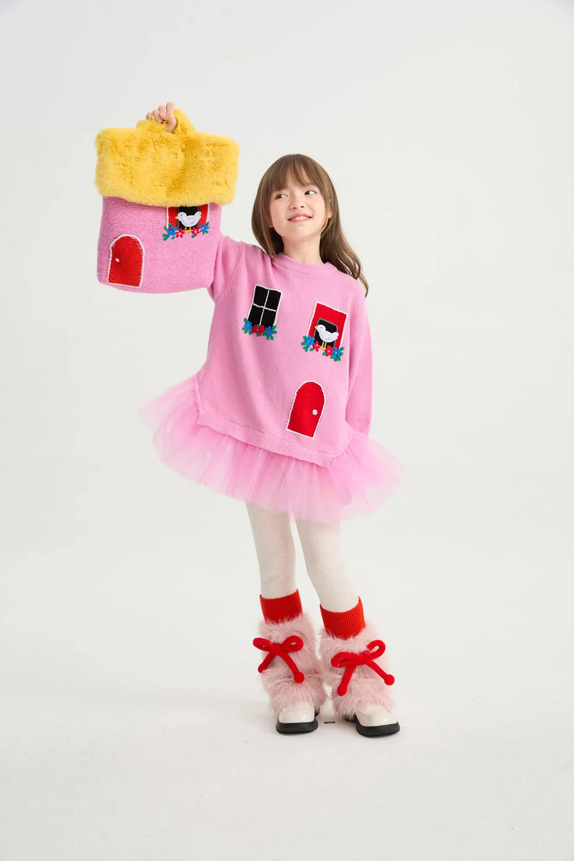 Bird at the Window Mesh Knit Sweater by Poco Blush, image 11