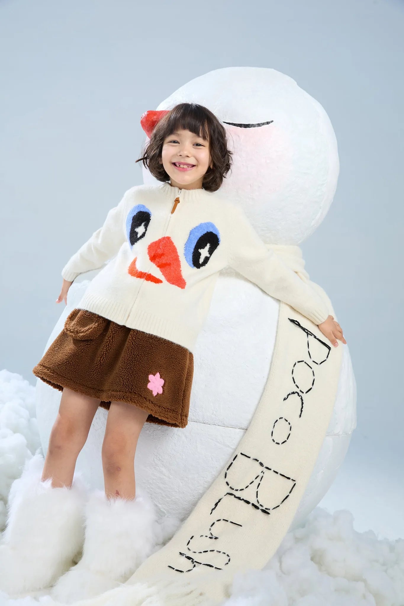 Poco Blush Close-Up Friends Jacquard Knit Sweater