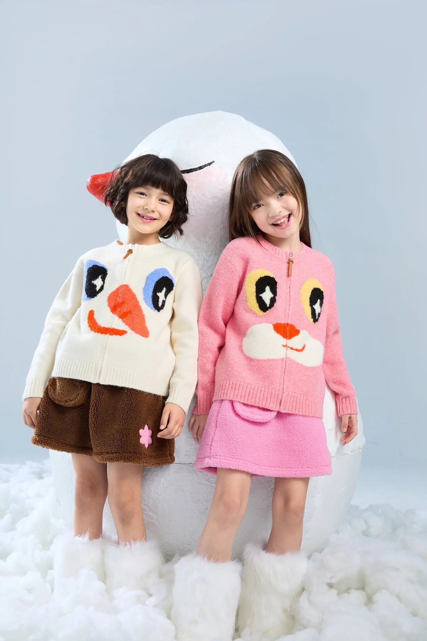 Poco Blush Little Snowflake Sherpa Skirt